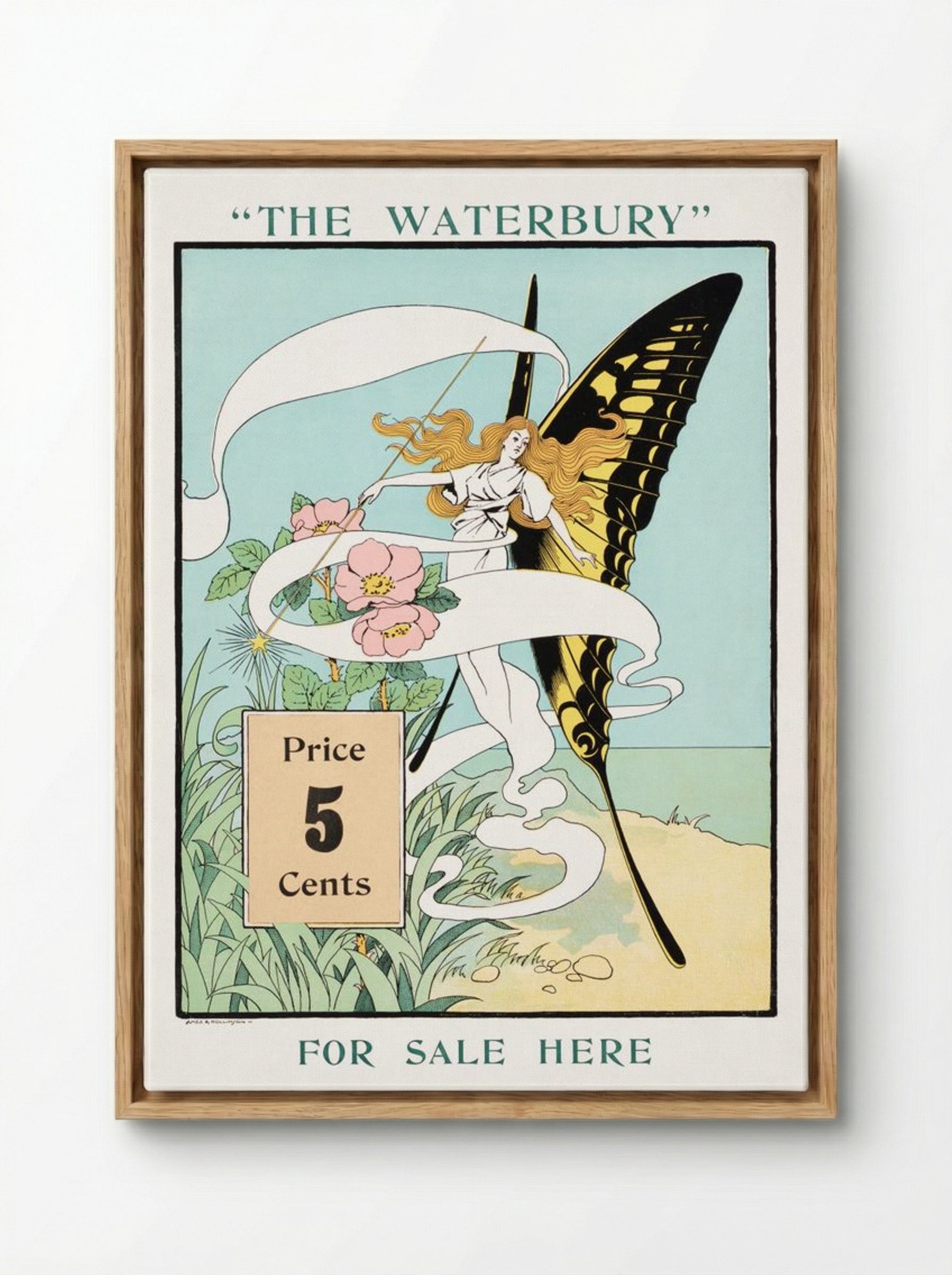 The Waterbury (Advertising Poster) - Ames & Rollinson - Framed Canvas Wood