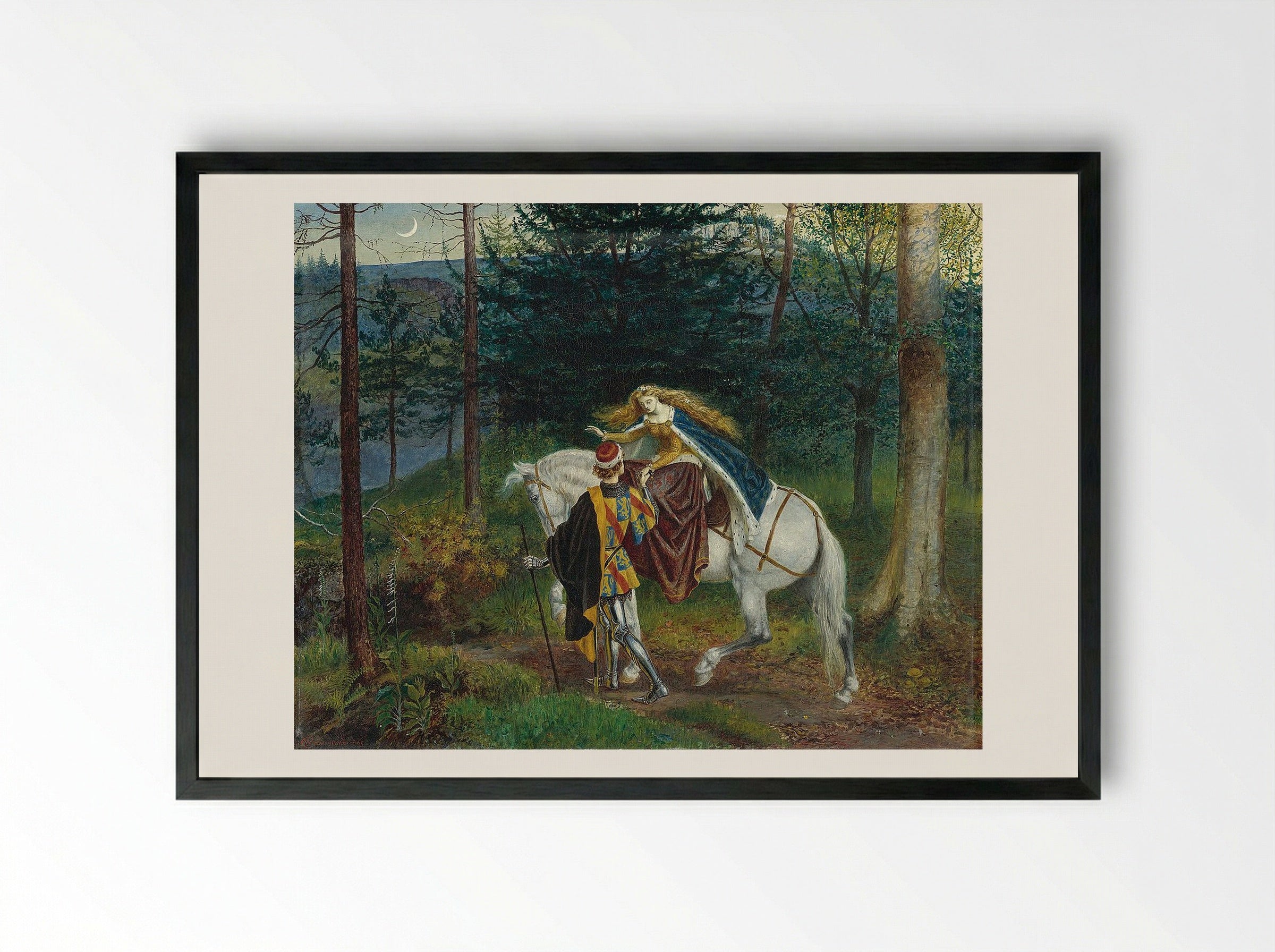 La belle Dame Sans Merci - Walter Crane - Framed Print Black