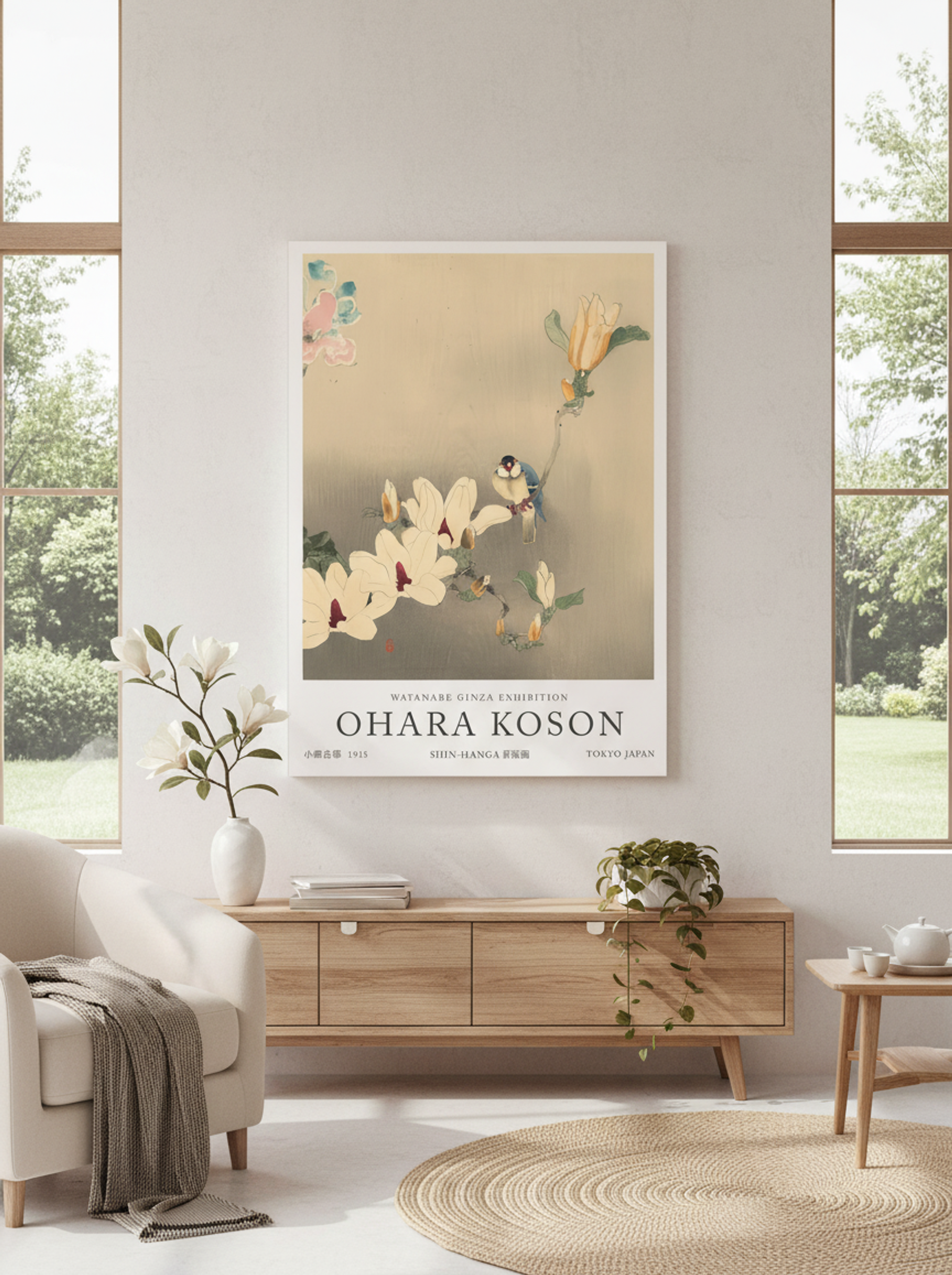 Blue Bird And Magnolia - Ohara Koson - Lifestyle