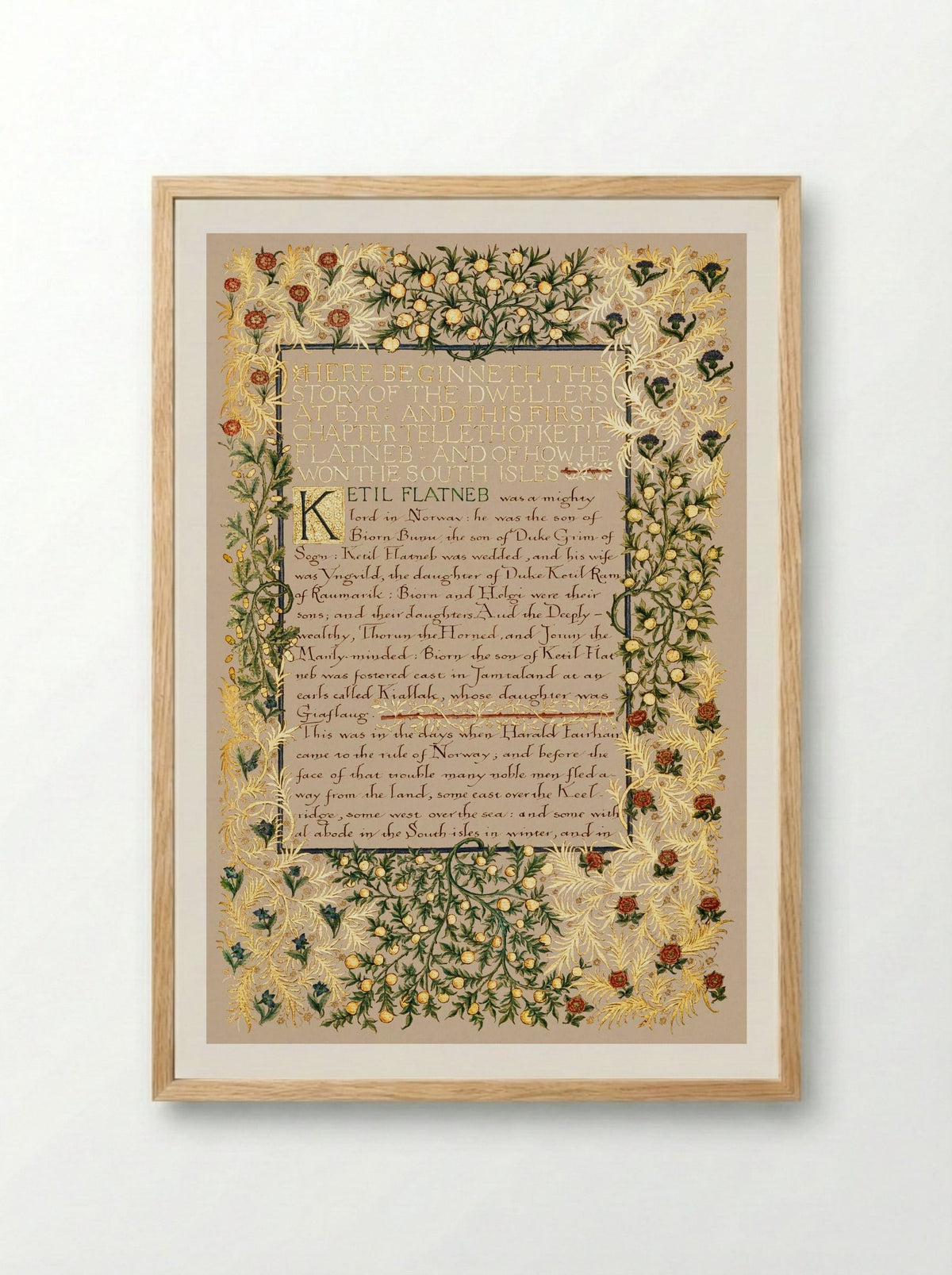 The Story of the Dwellers at Eyr - William Morris - Framed Print Wood