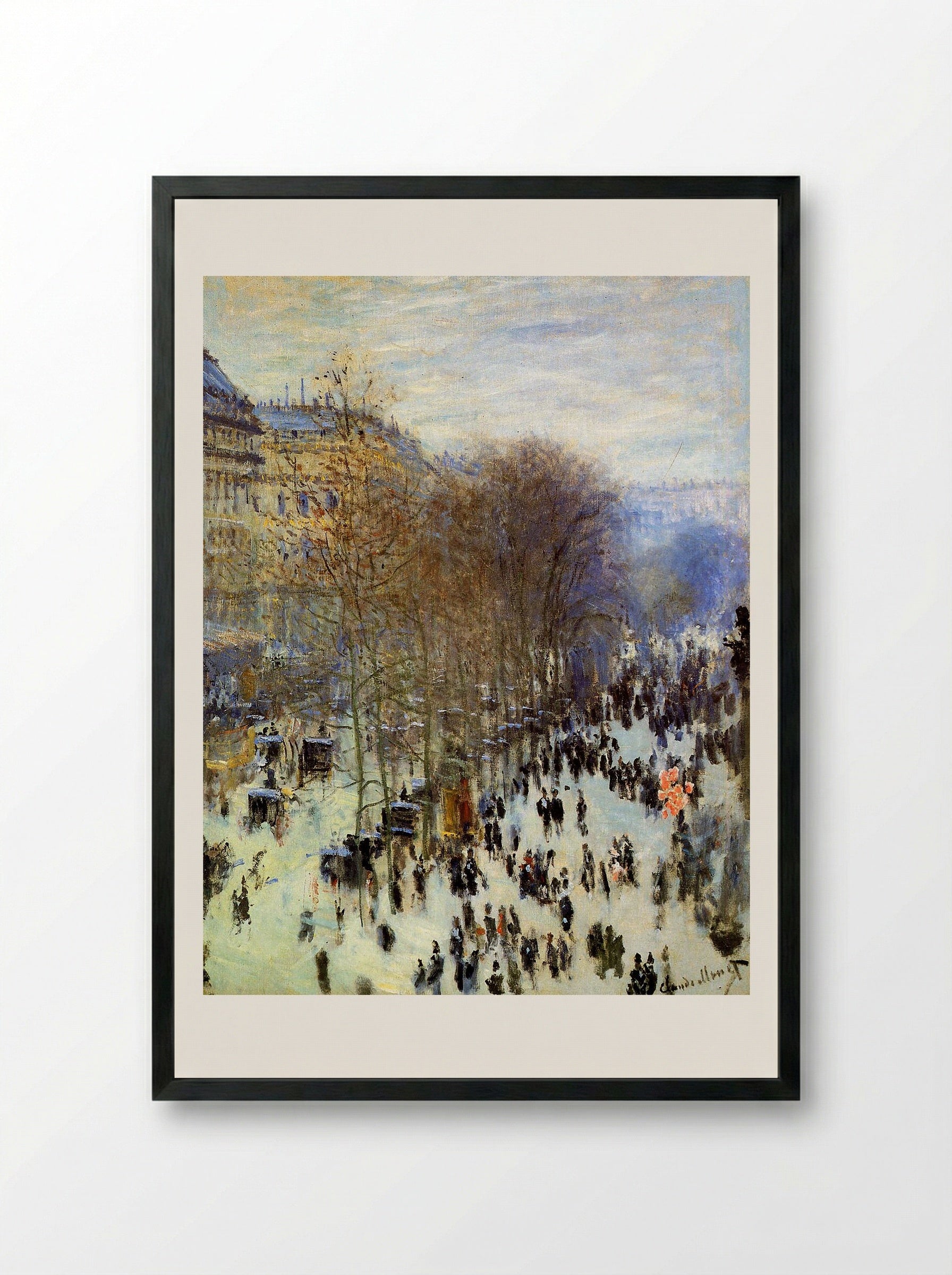Boulevard des Capucines - Claude Monet - Framed Print Black