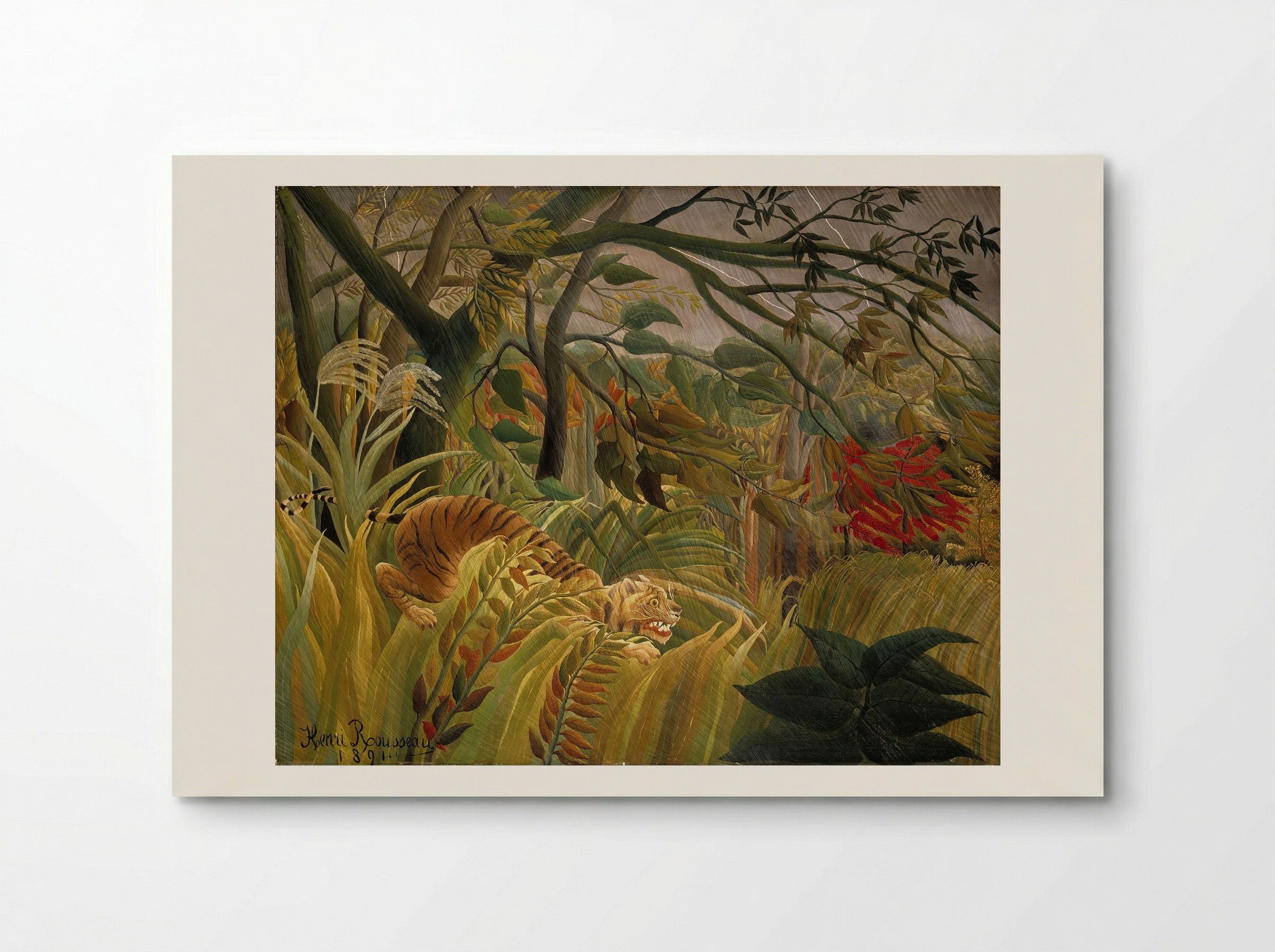 Tiger in a Tropical Storm (Surprised!) - Henri Rousseau - Poster