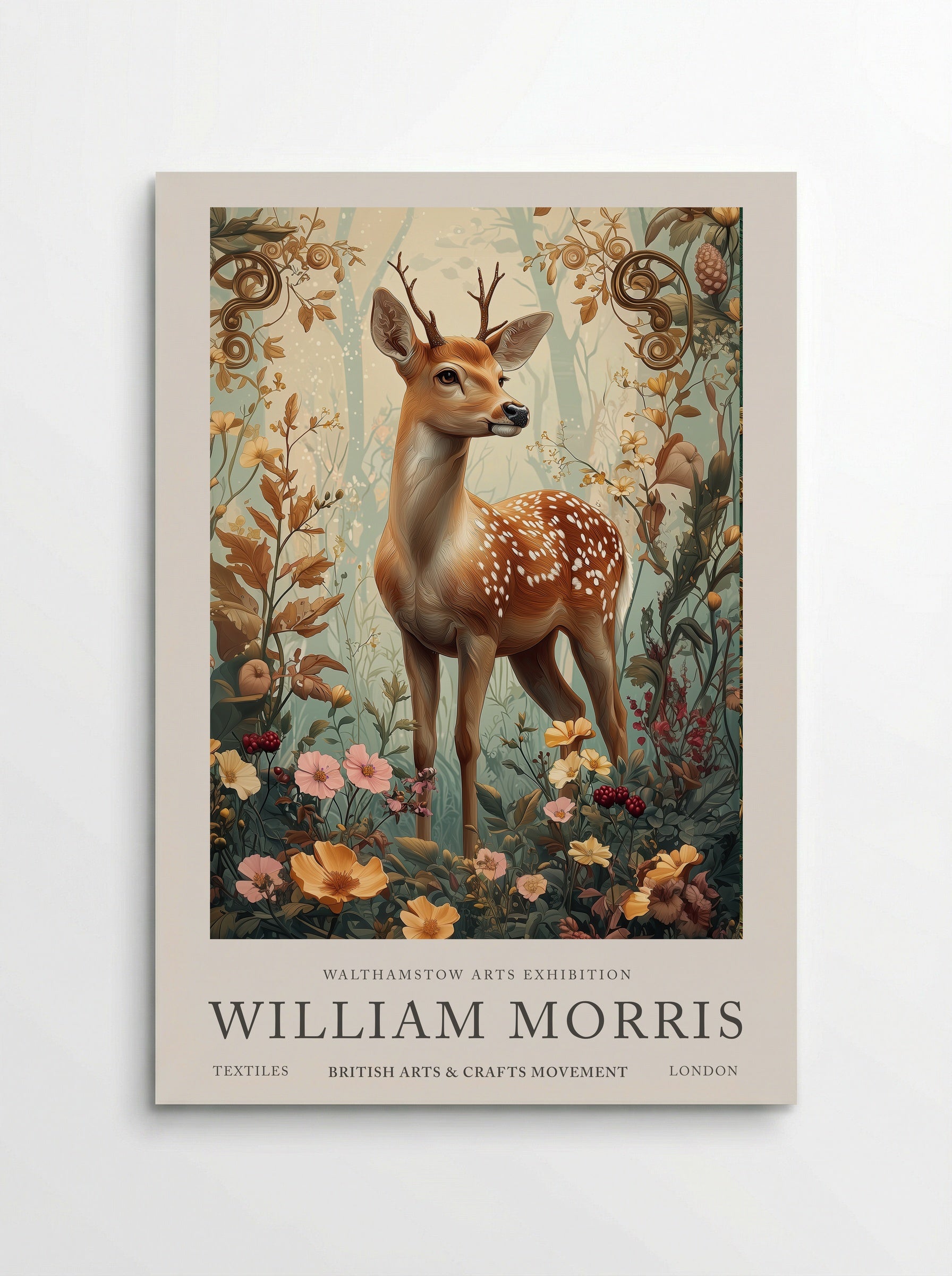 Fawn Fantasy - William Morris - Poster