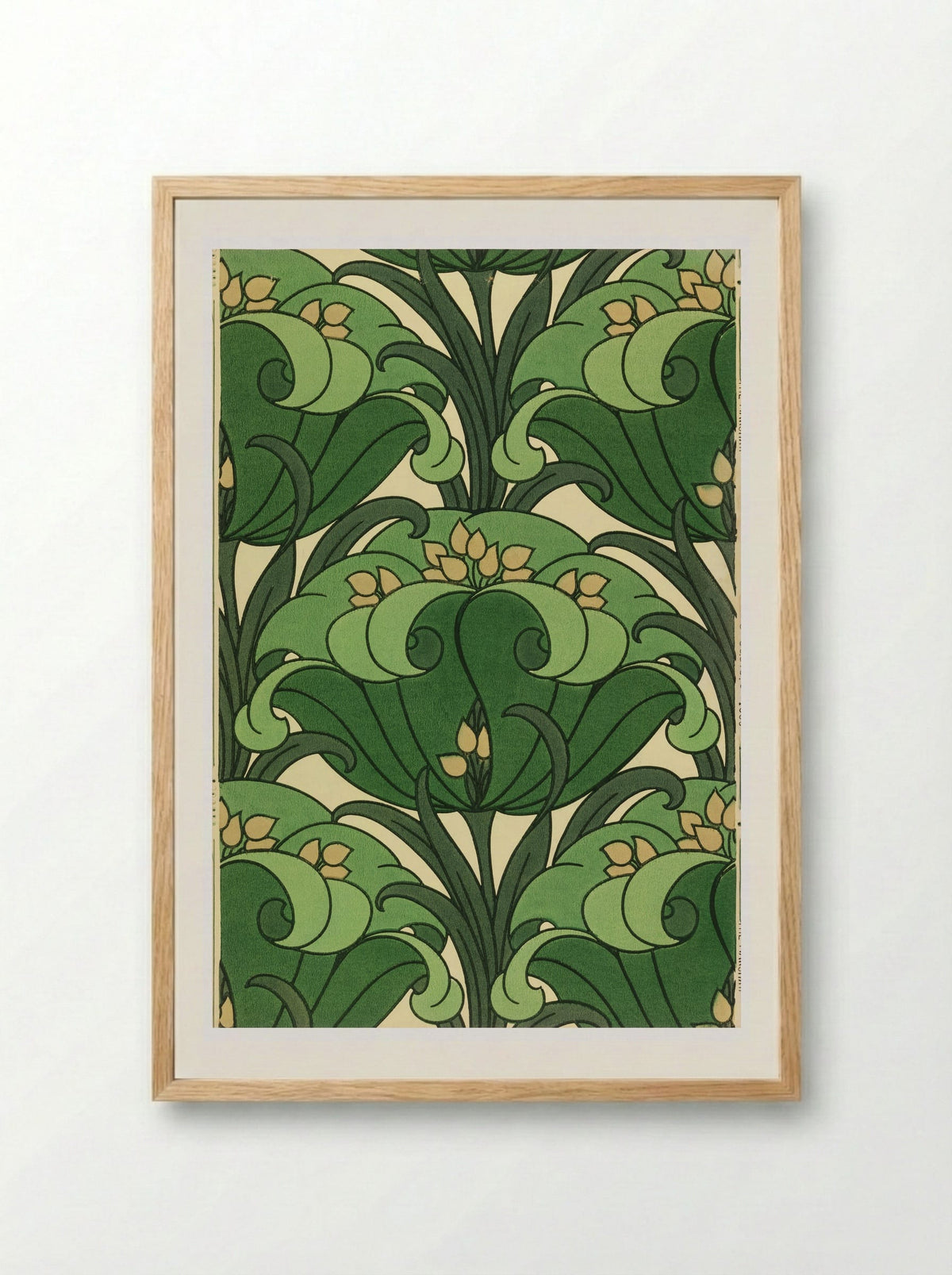 Floral Sidewall Design - William Morris - Framed Print Wood