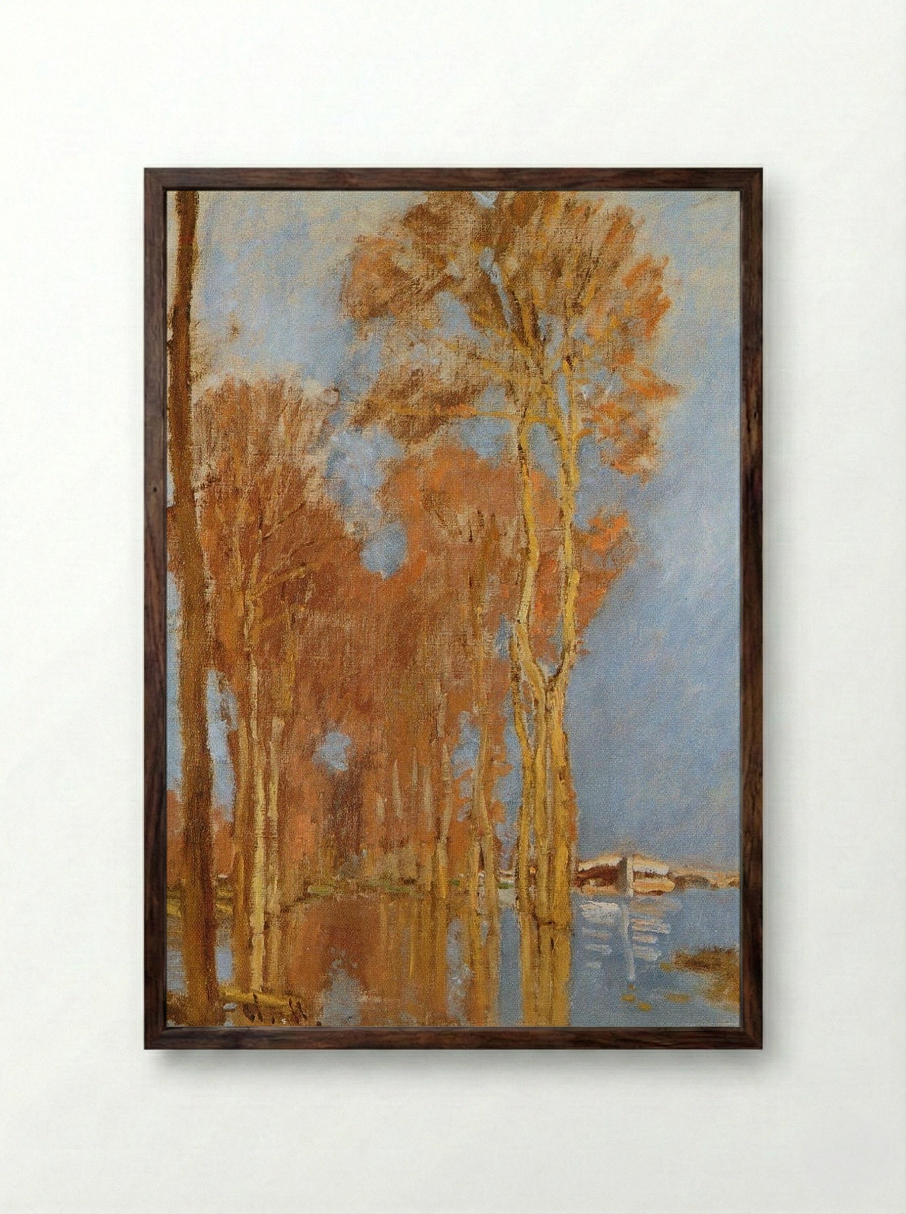 The Flood - Armand Guillaumin - Framed Print Dark Wood