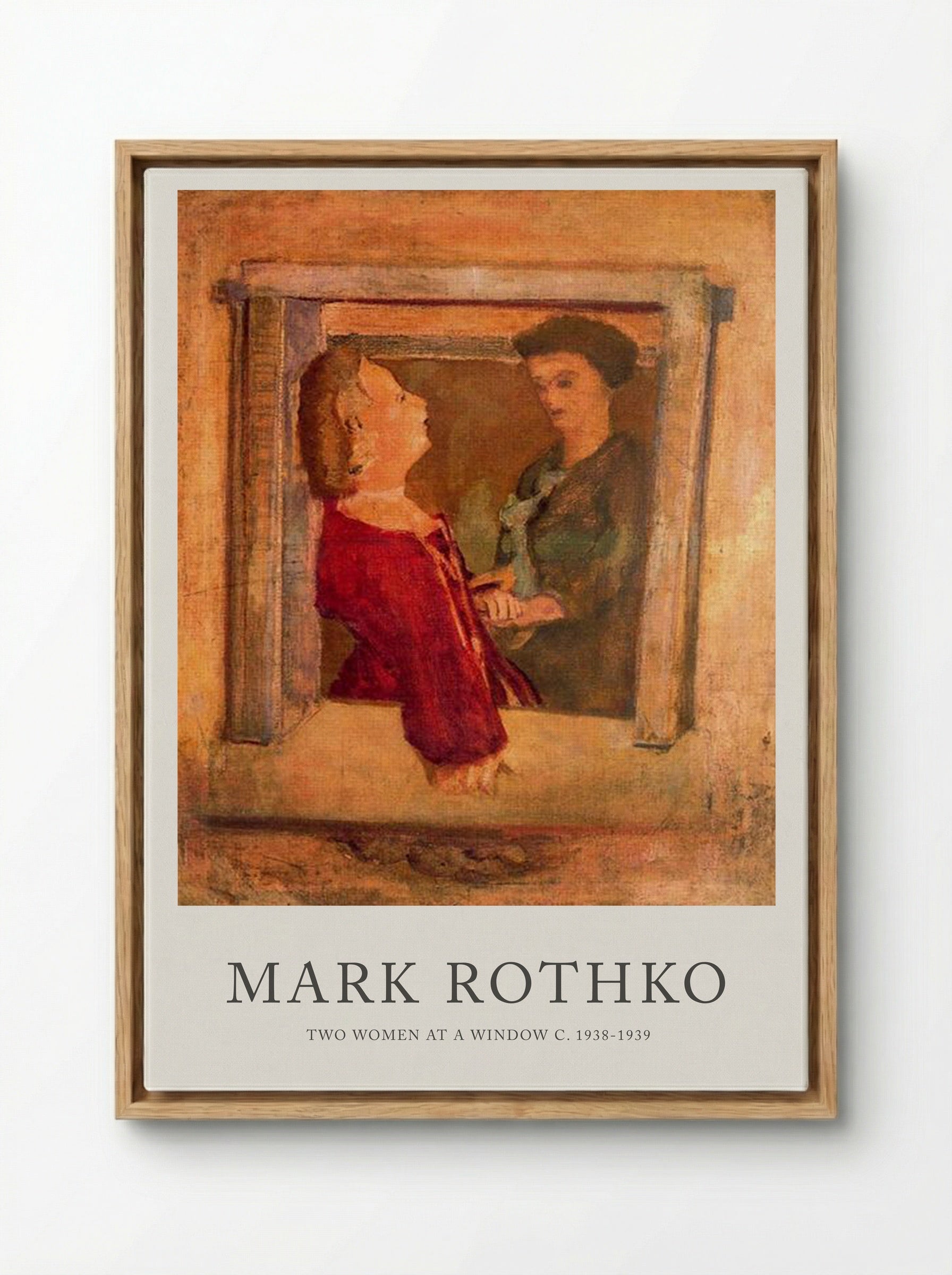 Two Women at a Window - Mark Rothko - Framed Canvas Wood