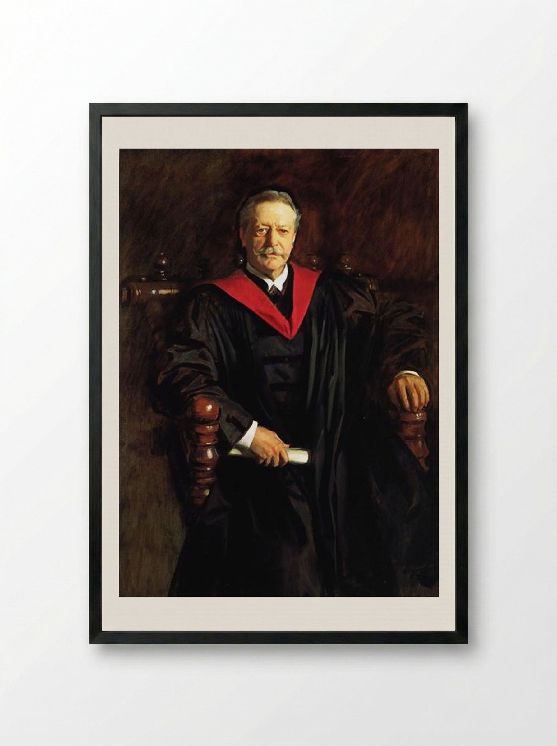 Abbott Lawrence Lowell - John Singer Sargent - Framed Print Black