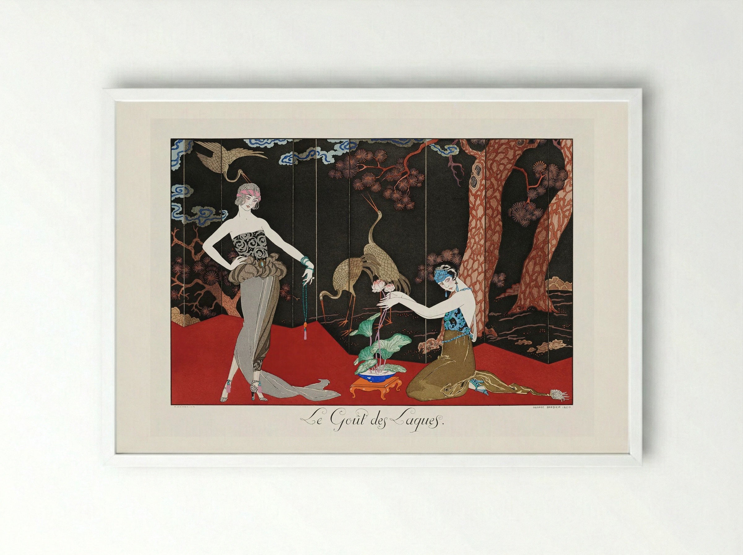 Le Goût des Laques - George Barbier - Framed Print White