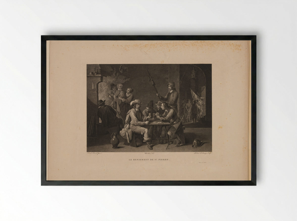 Saint Peter Denying Christ - Robert Delaunay - Framed Print Black