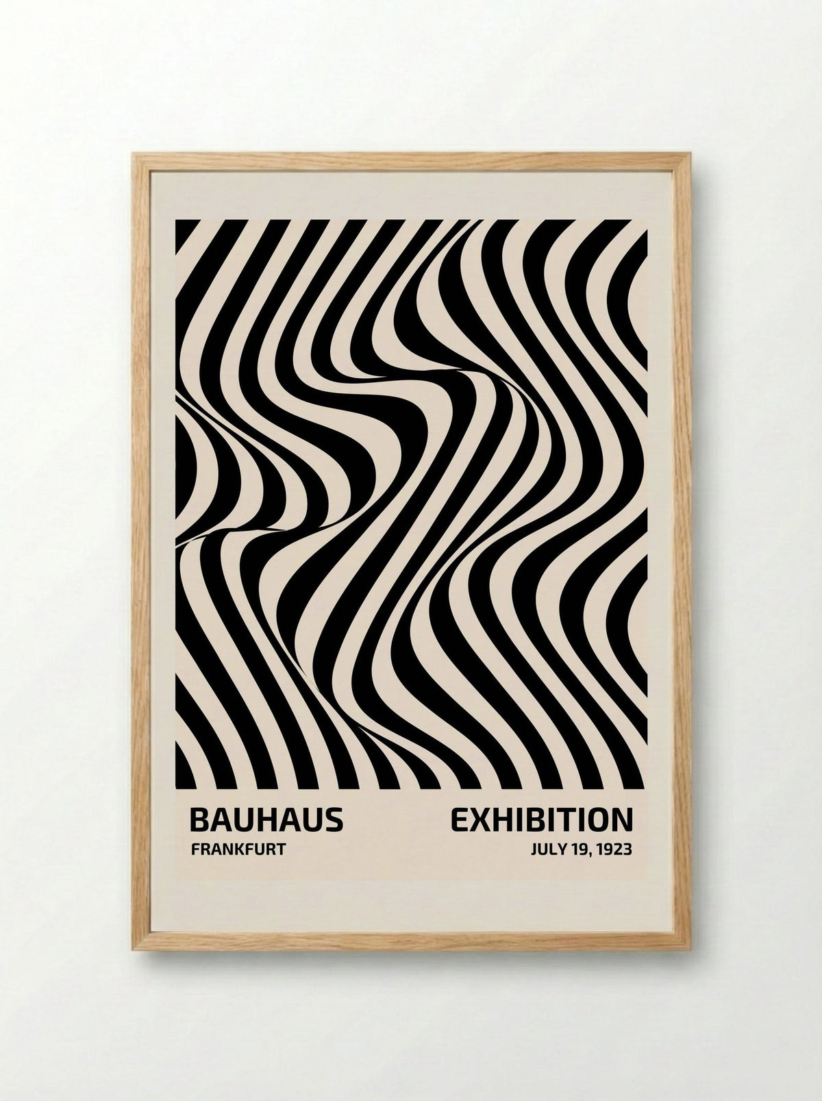 Bauhaus Optical Flow - Frankfurt Exhibition - Framed Print Wood