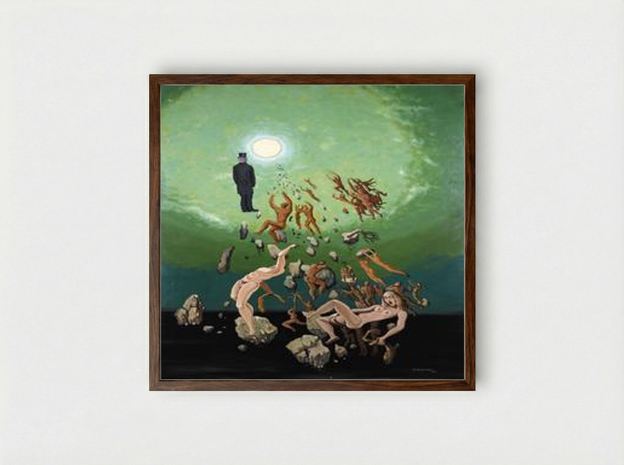 Hypergenese de la reapparition - Victor Brauner - Framed Print Dark Wood