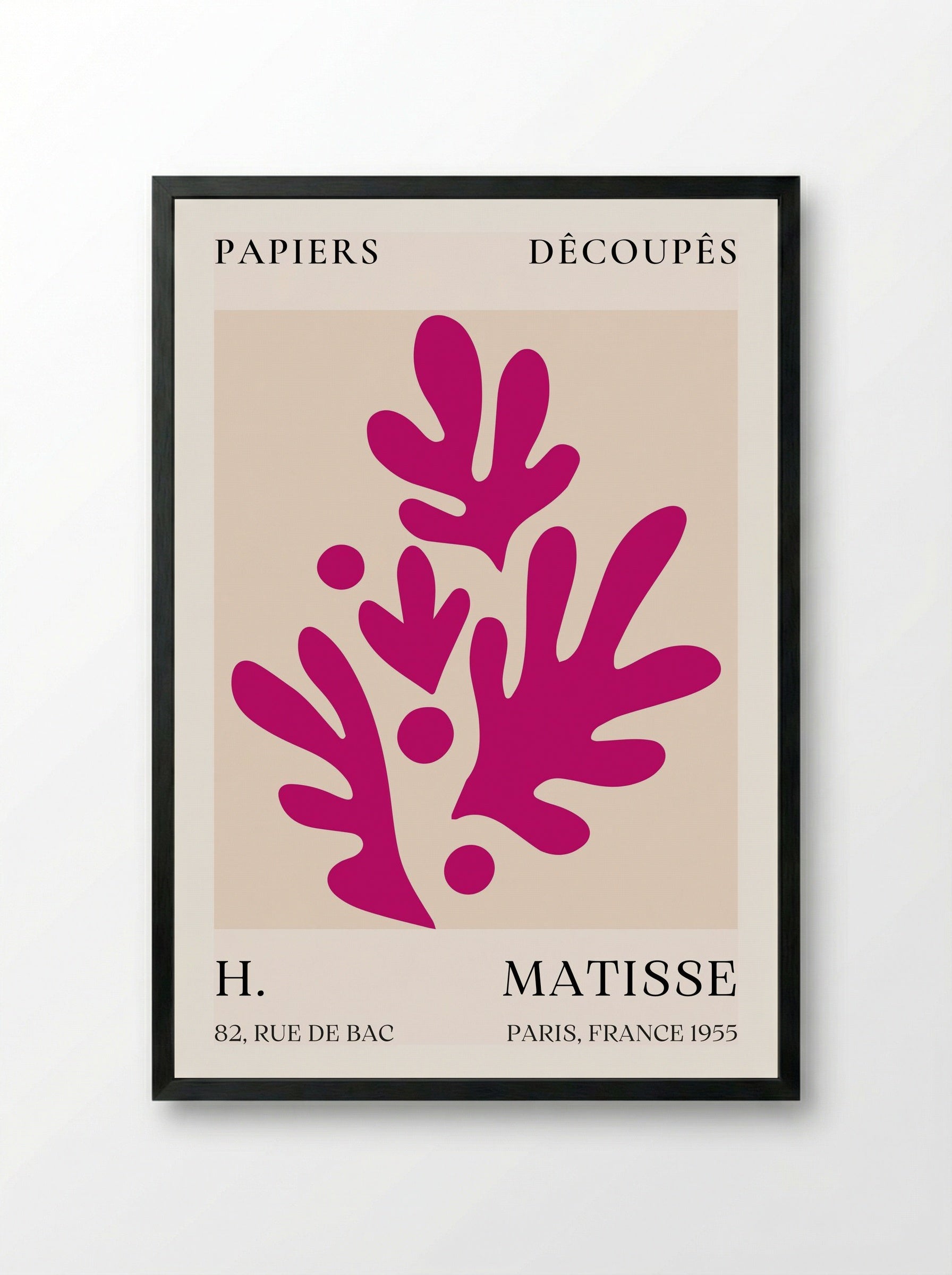 Abstract Composition No. 20 - Henri Matisse - Framed Print Black