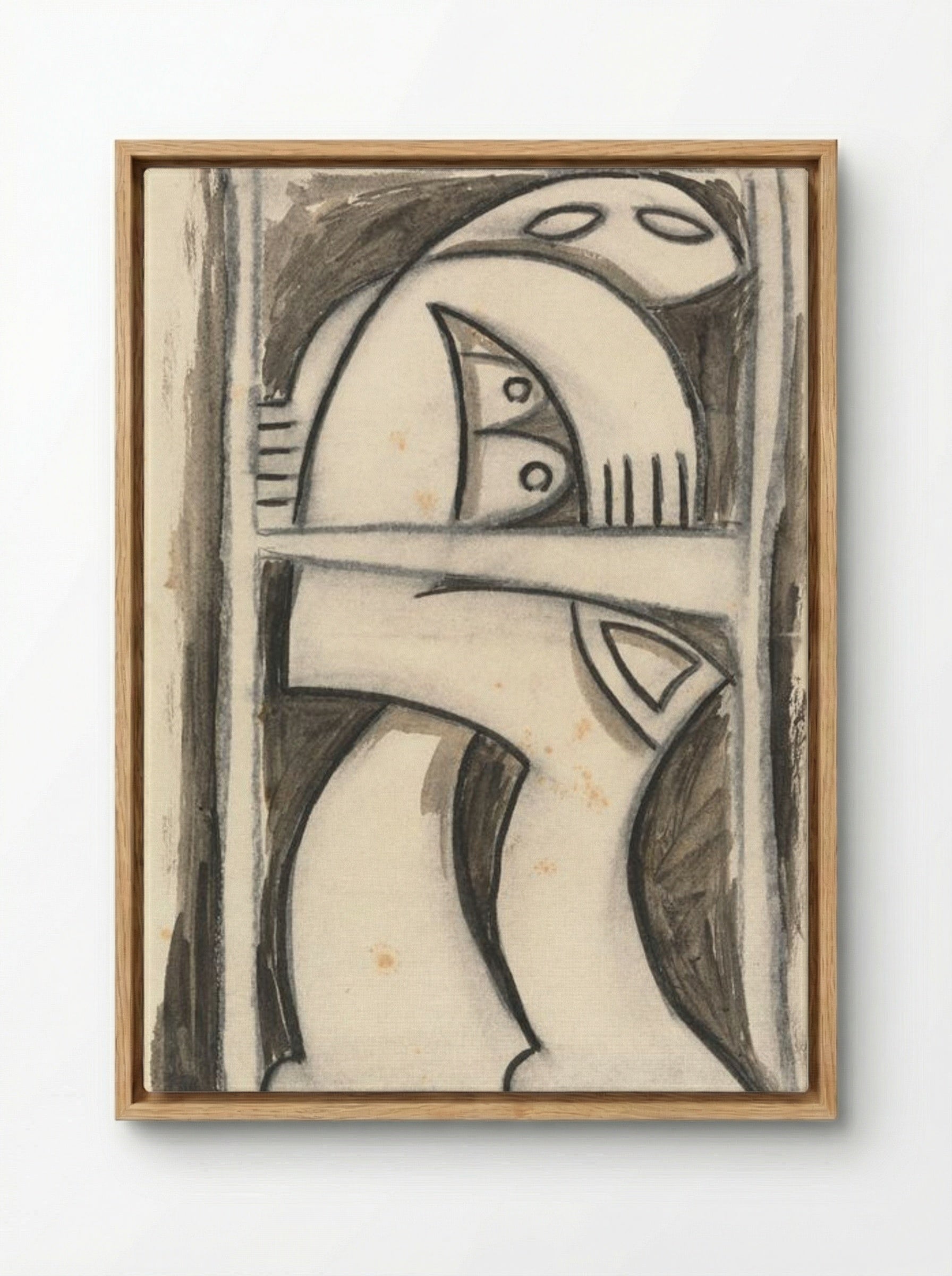 Standing Female Figure (Study) - Pablo Picasso - Framed Canvas Wood