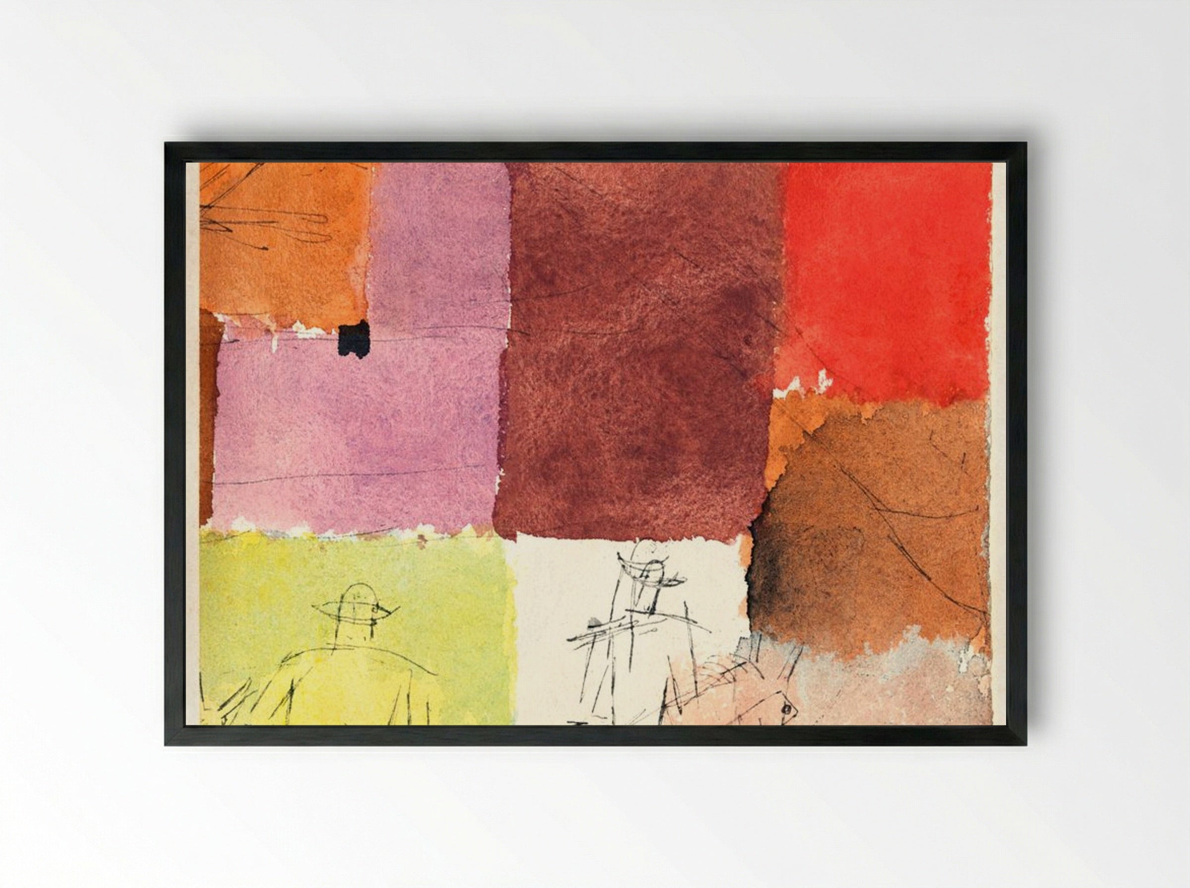 Composition with Figures - Paul Klee - Framed Print Black