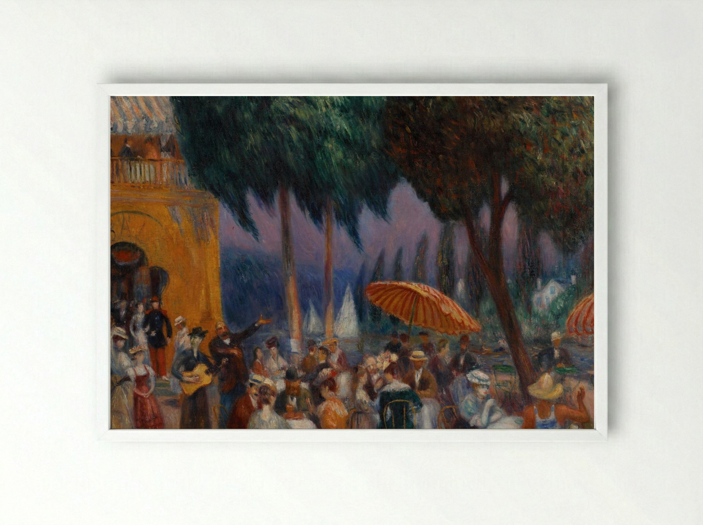 Sunday on the Marne - William James Glackens - Framed Print White