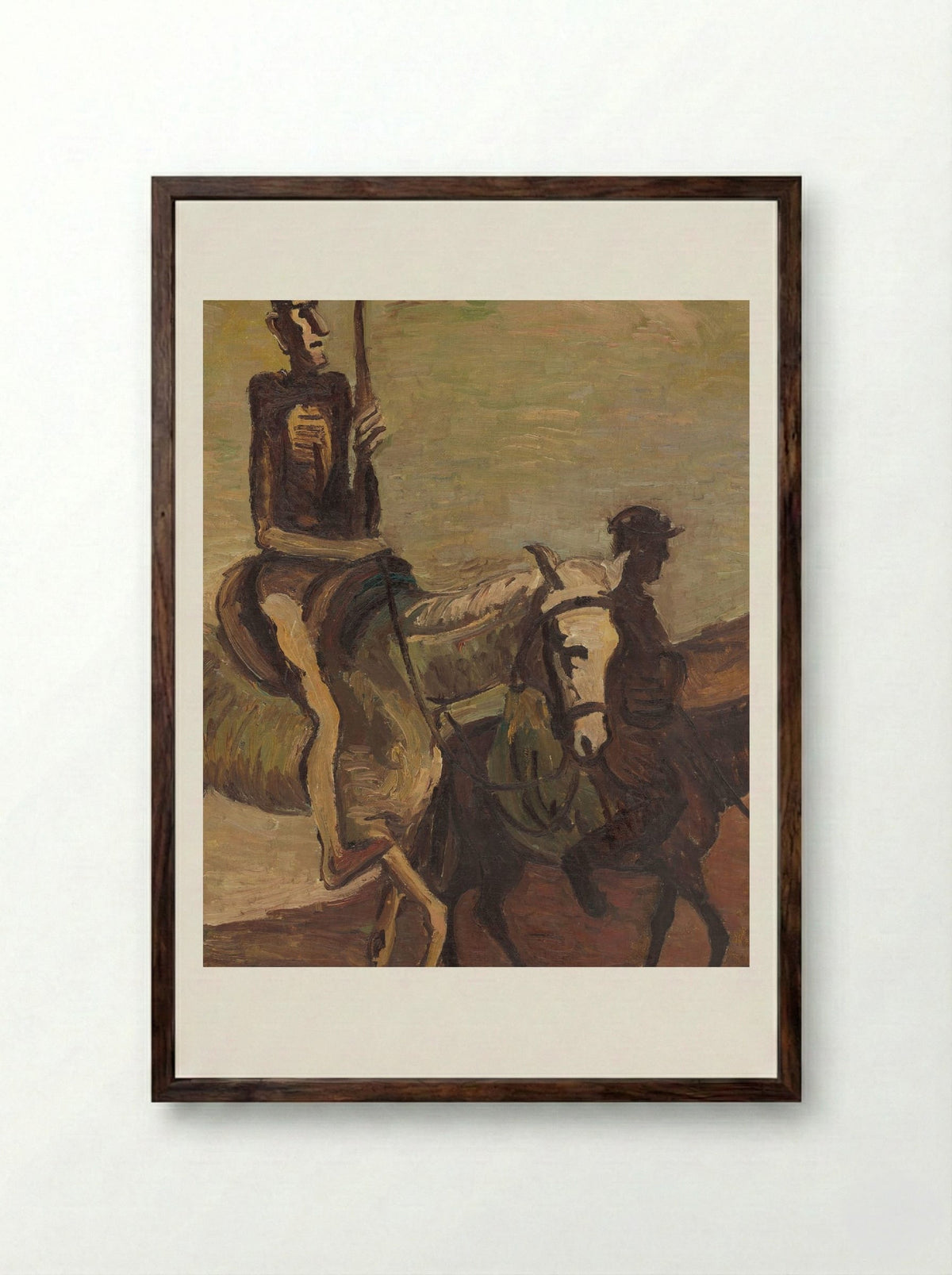 Don Quixote and Sancho Panza - Cyprián Majerník - Framed Print Dark Wood