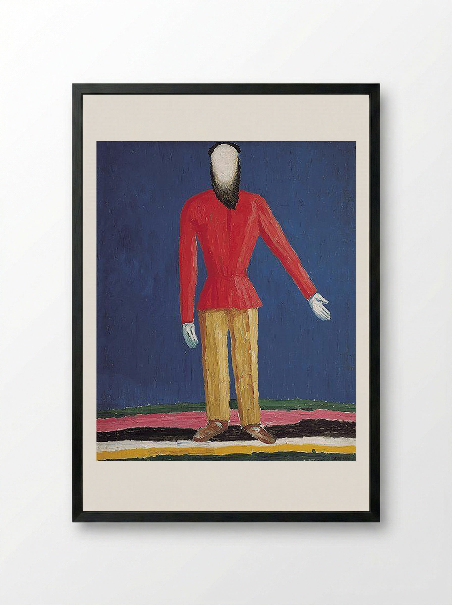 Peasant - Kazimir Malevich - Framed Print Black