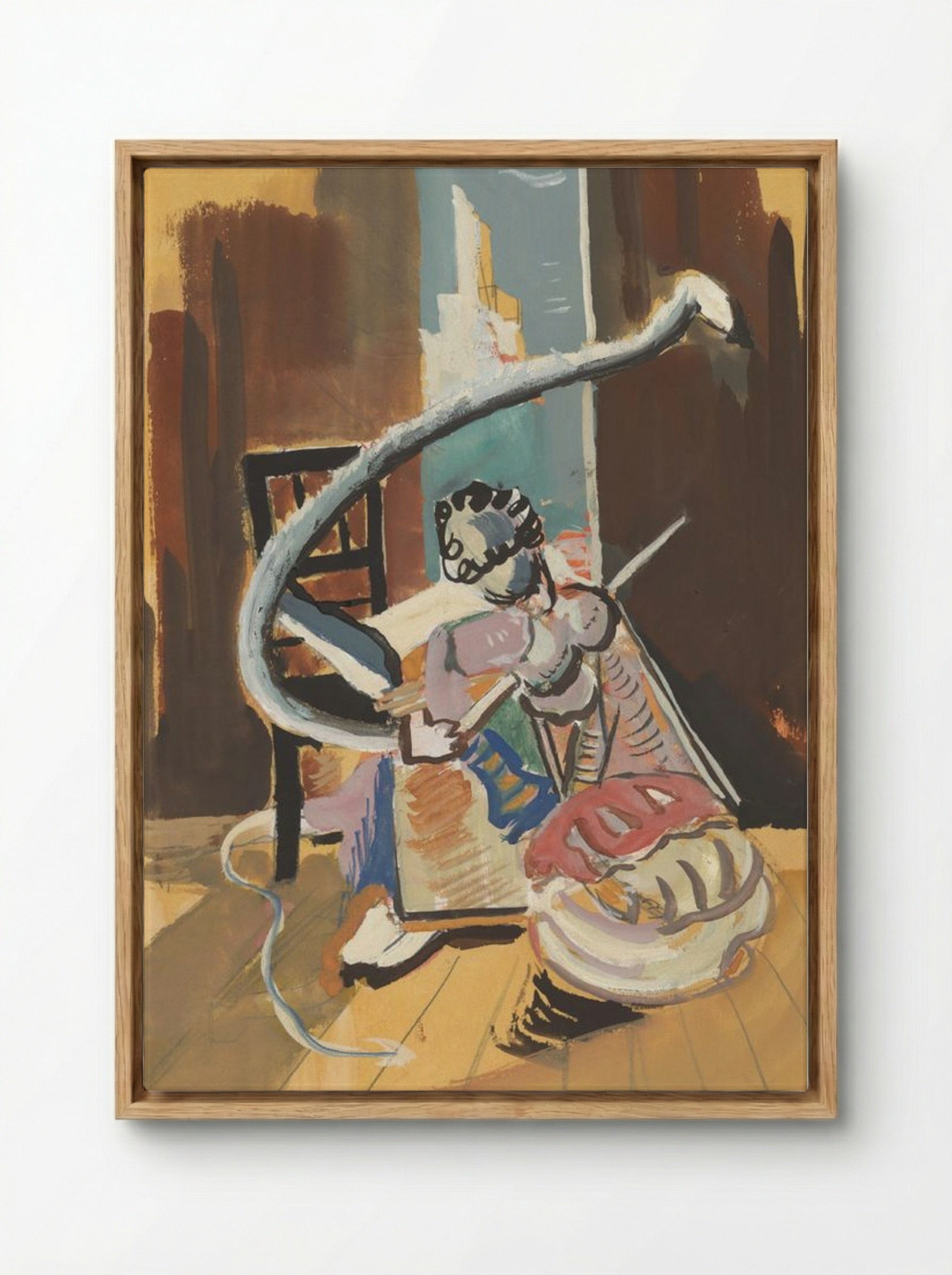 Study for Painting in a Circus Setting - Cyprián Majerník - Framed Canvas Wood