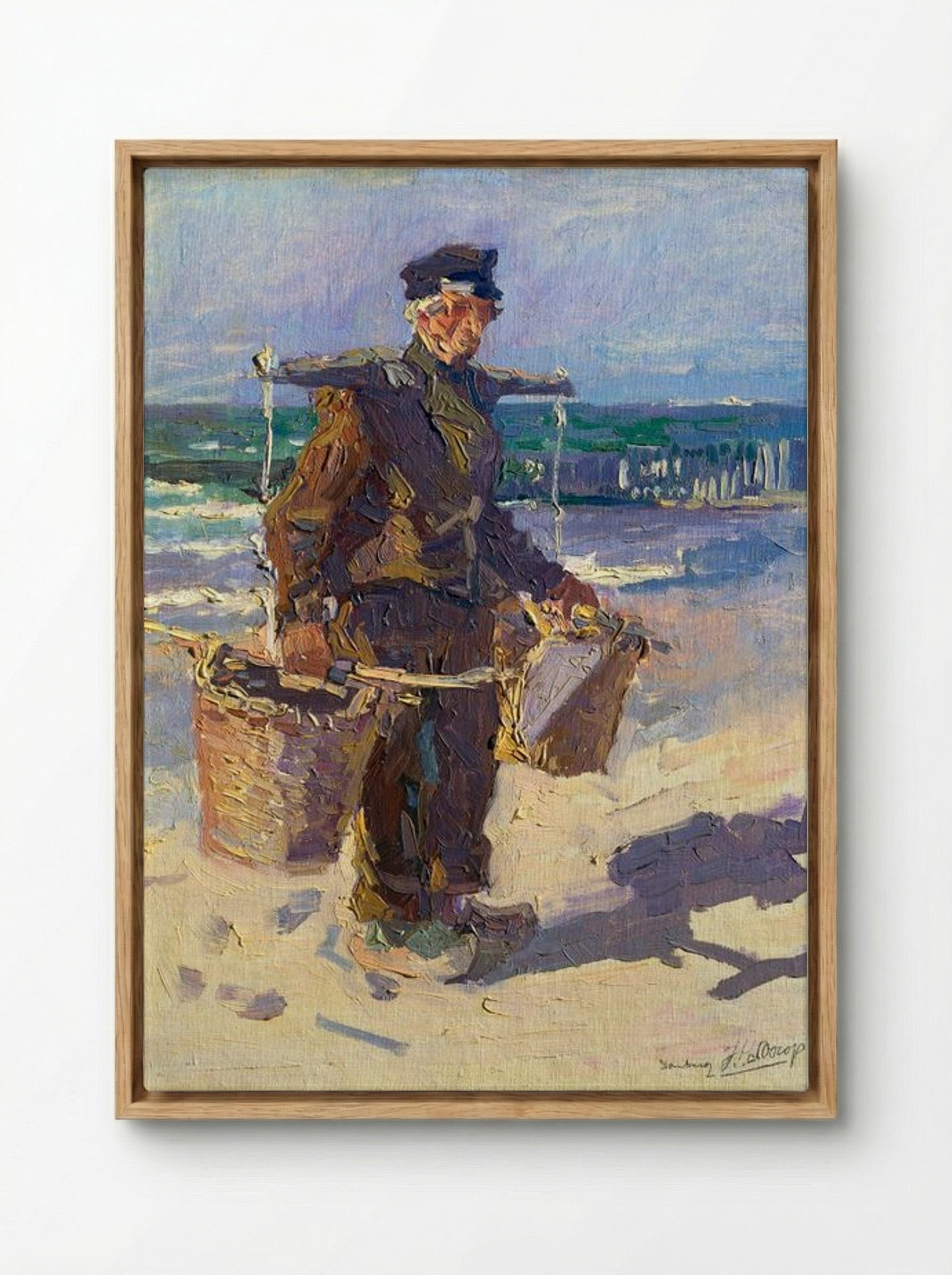 The Shell Fisherman - Jan Toorop - Framed Canvas Wood