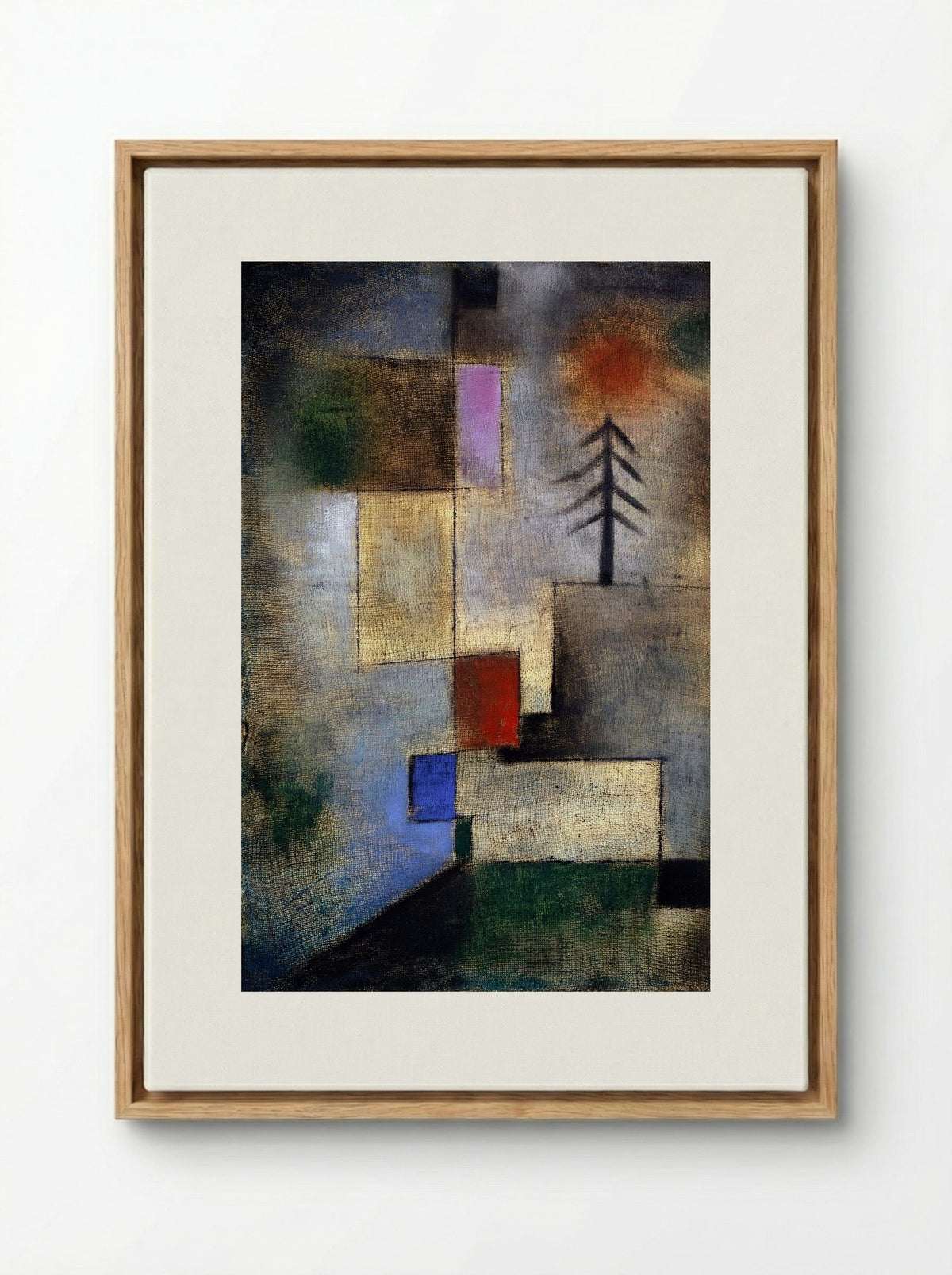 Small Fir Picture - Paul Klee - Framed Canvas Wood