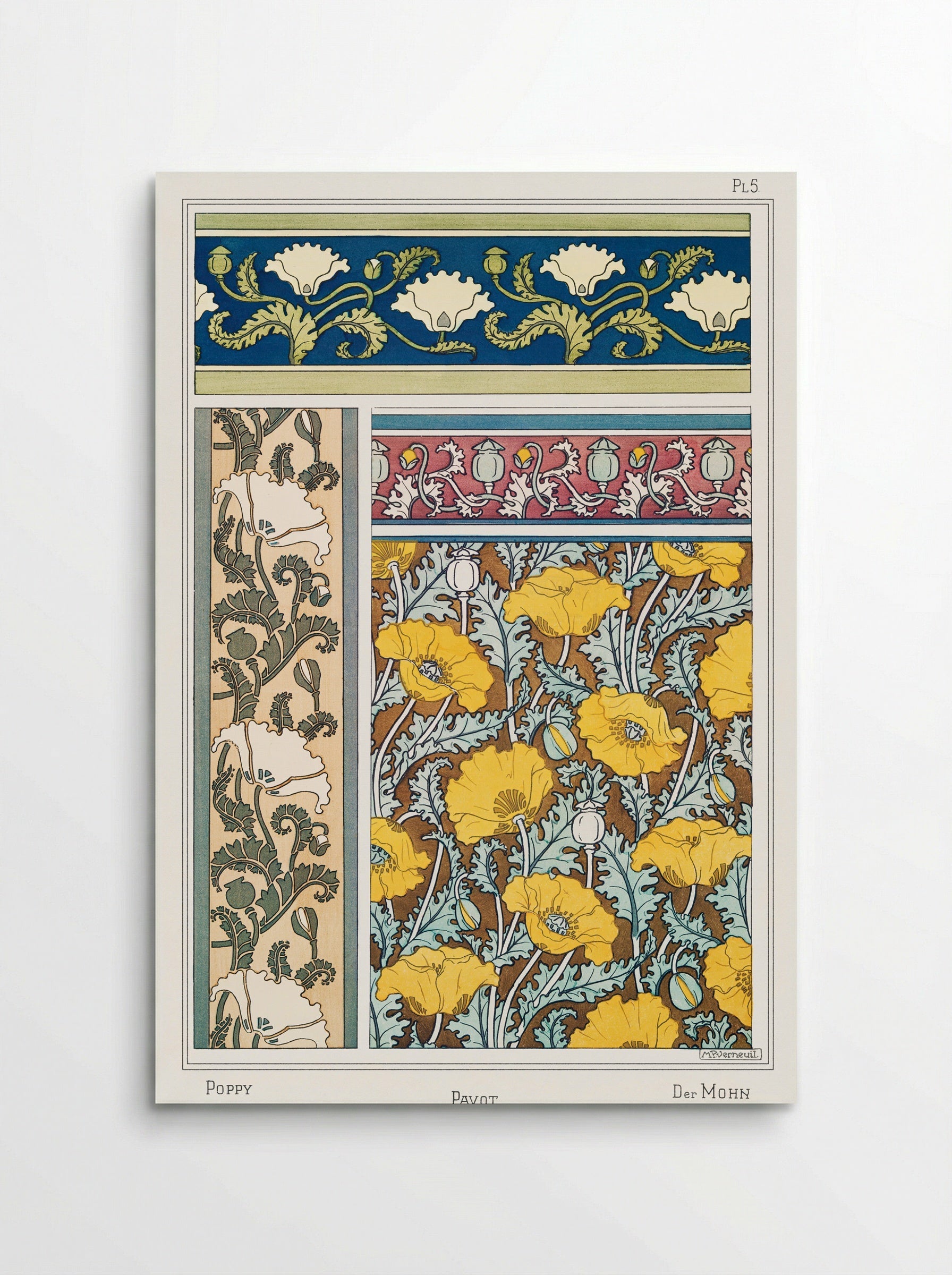 Pavot (Poppy) from La Plante et ses Applications ornementales - Maurice Pillard Verneuil - Poster