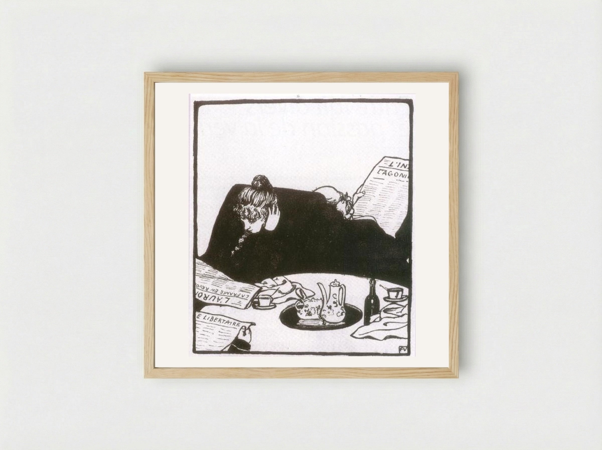 Family - Félix Vallotton - Framed Print Wood