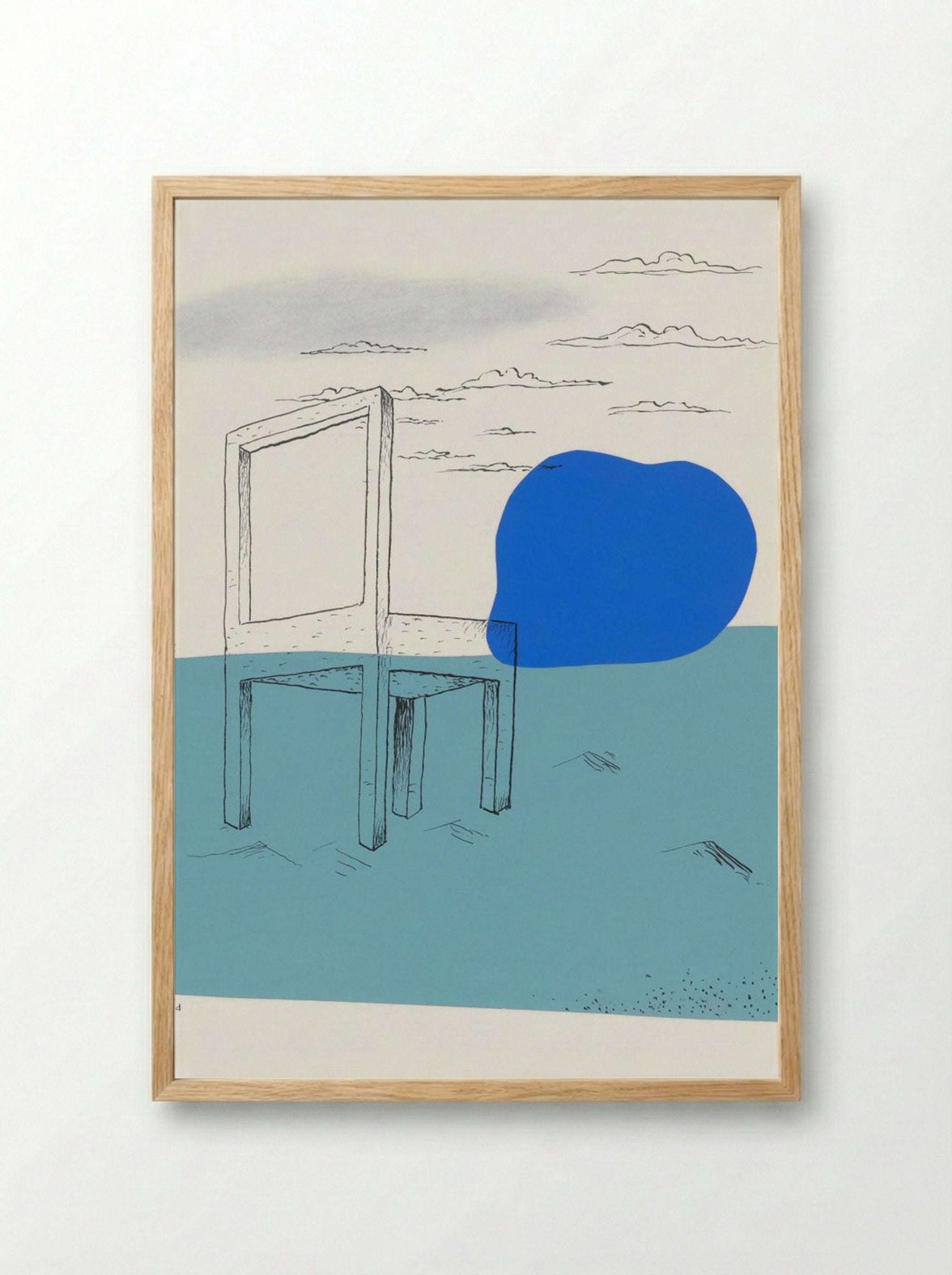 Landscape with a Chair - Mikuláš Galanda - Framed Print Wood