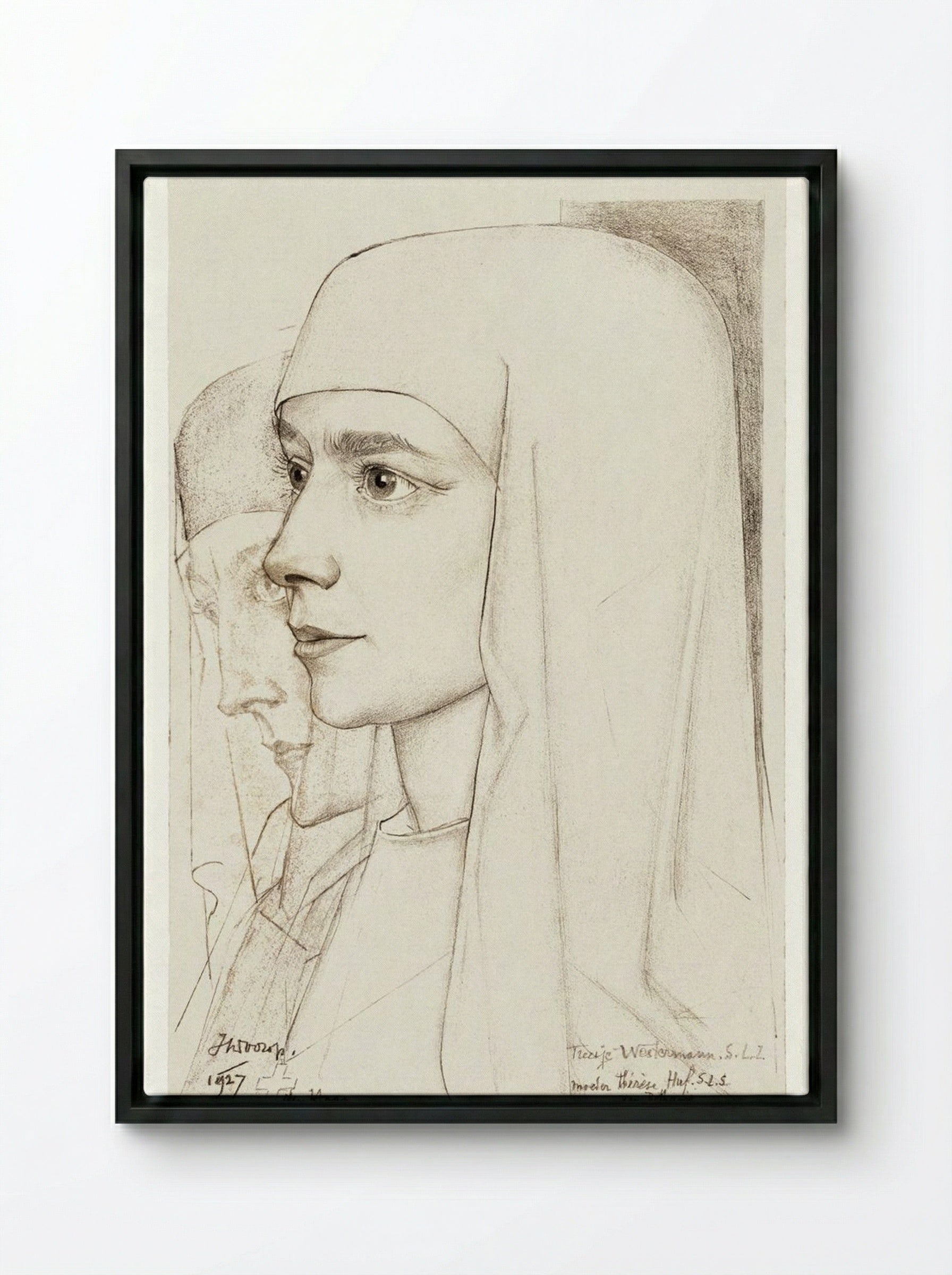 Portrait of Treesje Westermann - Jan Toorop - Framed Canvas Black