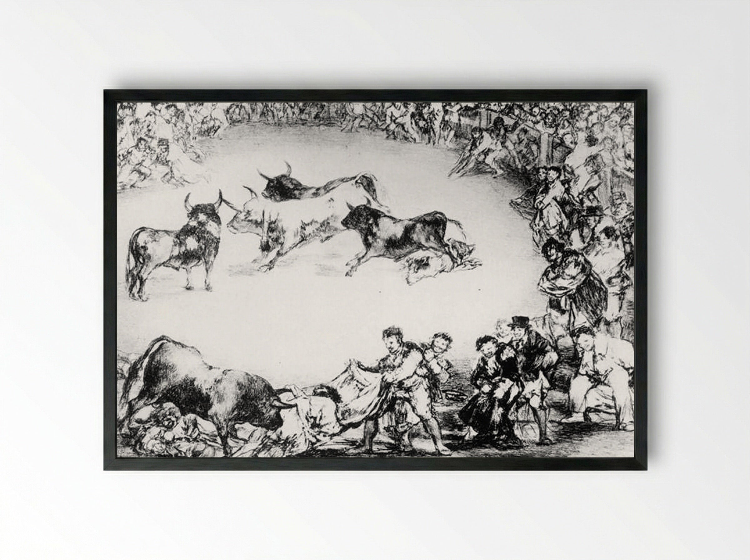 Spanish Entertainment - Francisco Goya - Framed Print Black