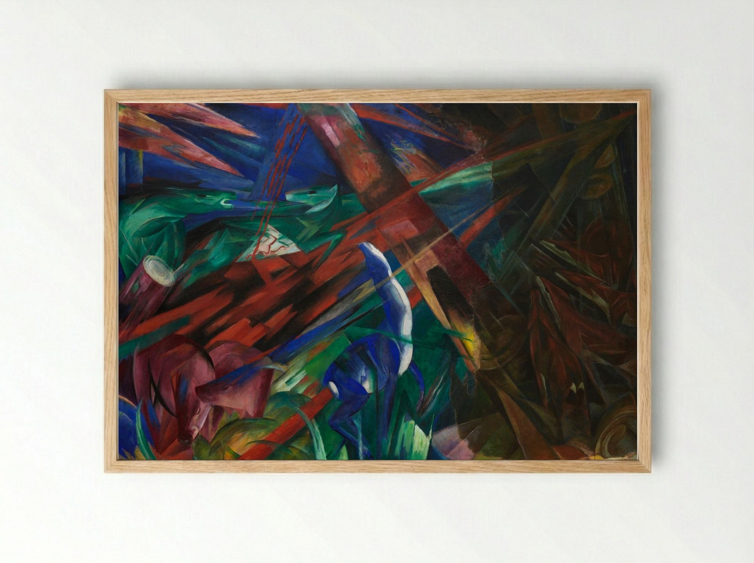 Animal Destinies - Franz Marc - Framed Print Wood