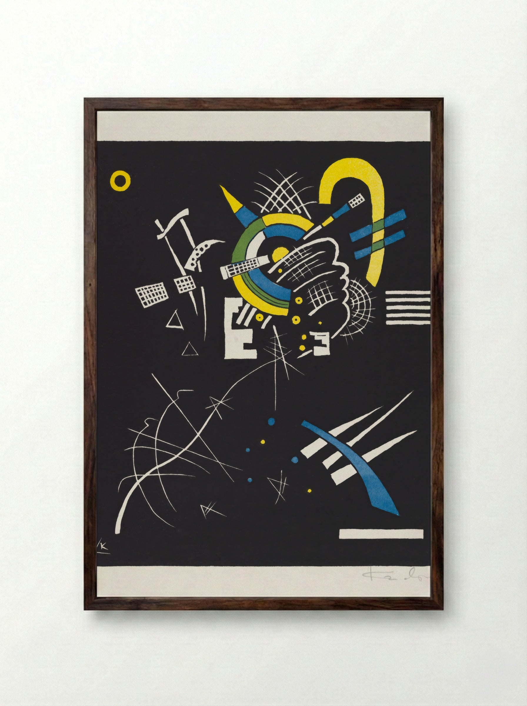 Kleine Welten (Small Worlds) - Wassily Kandinsky - Framed Print Dark Wood