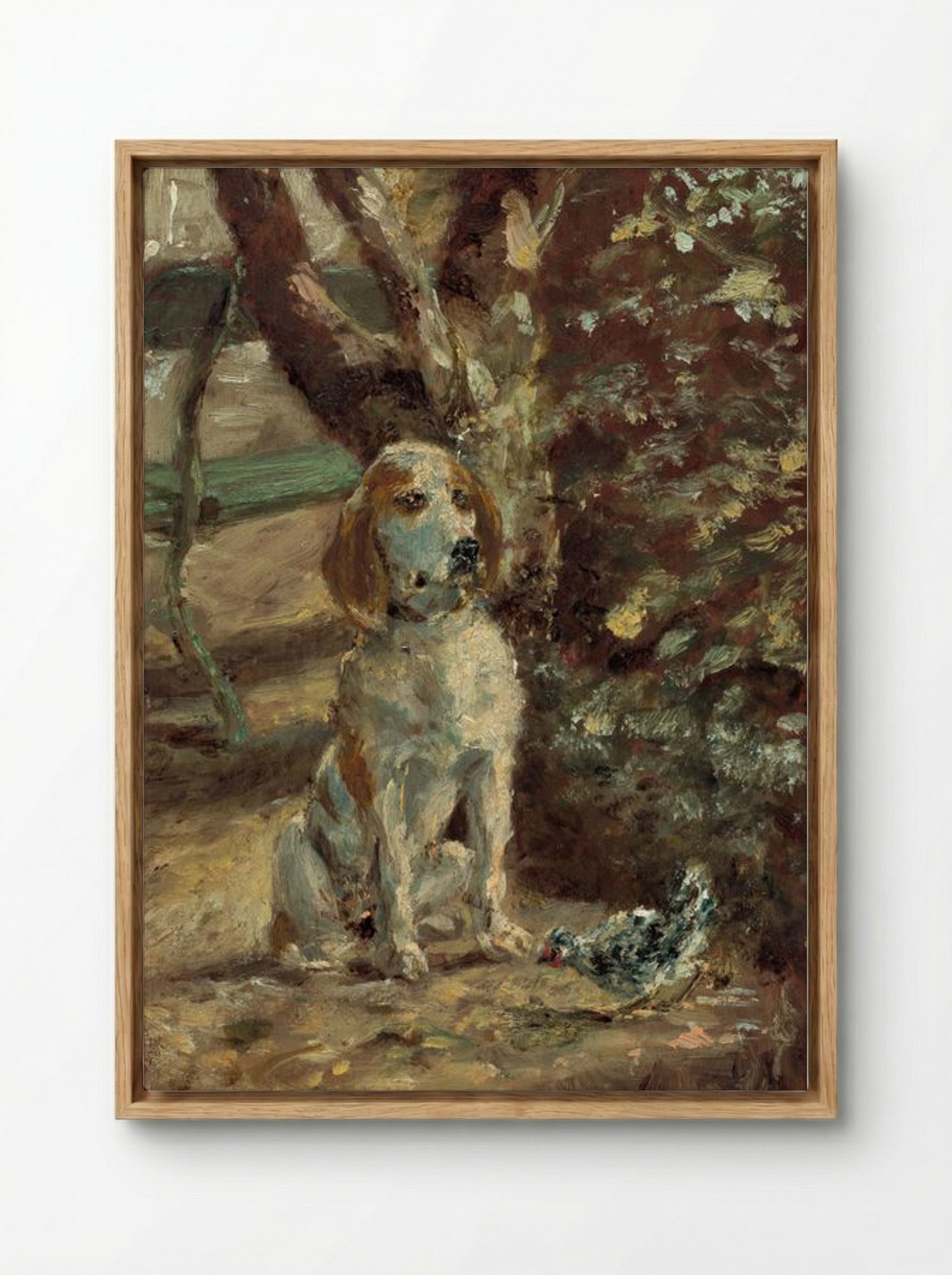 The Artist's Dog, Flèche - Henri de Toulouse-Lautrec - Framed Canvas Wood