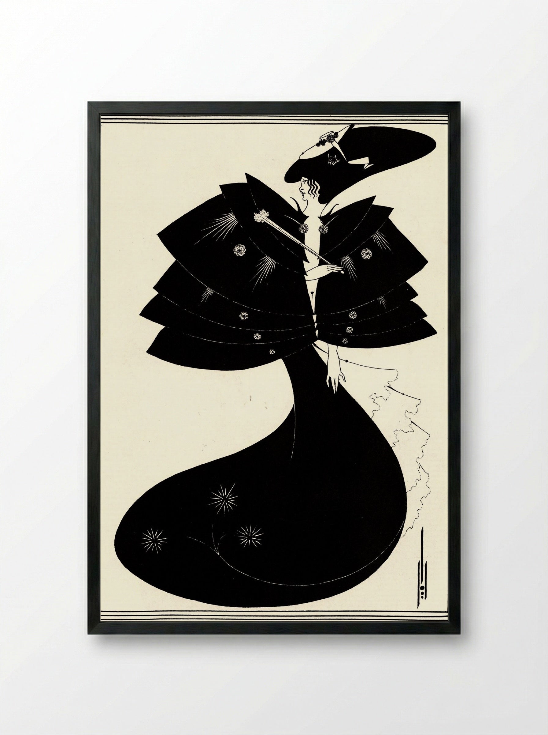 The Black Cape - Fine Art Print - Framed Print Black