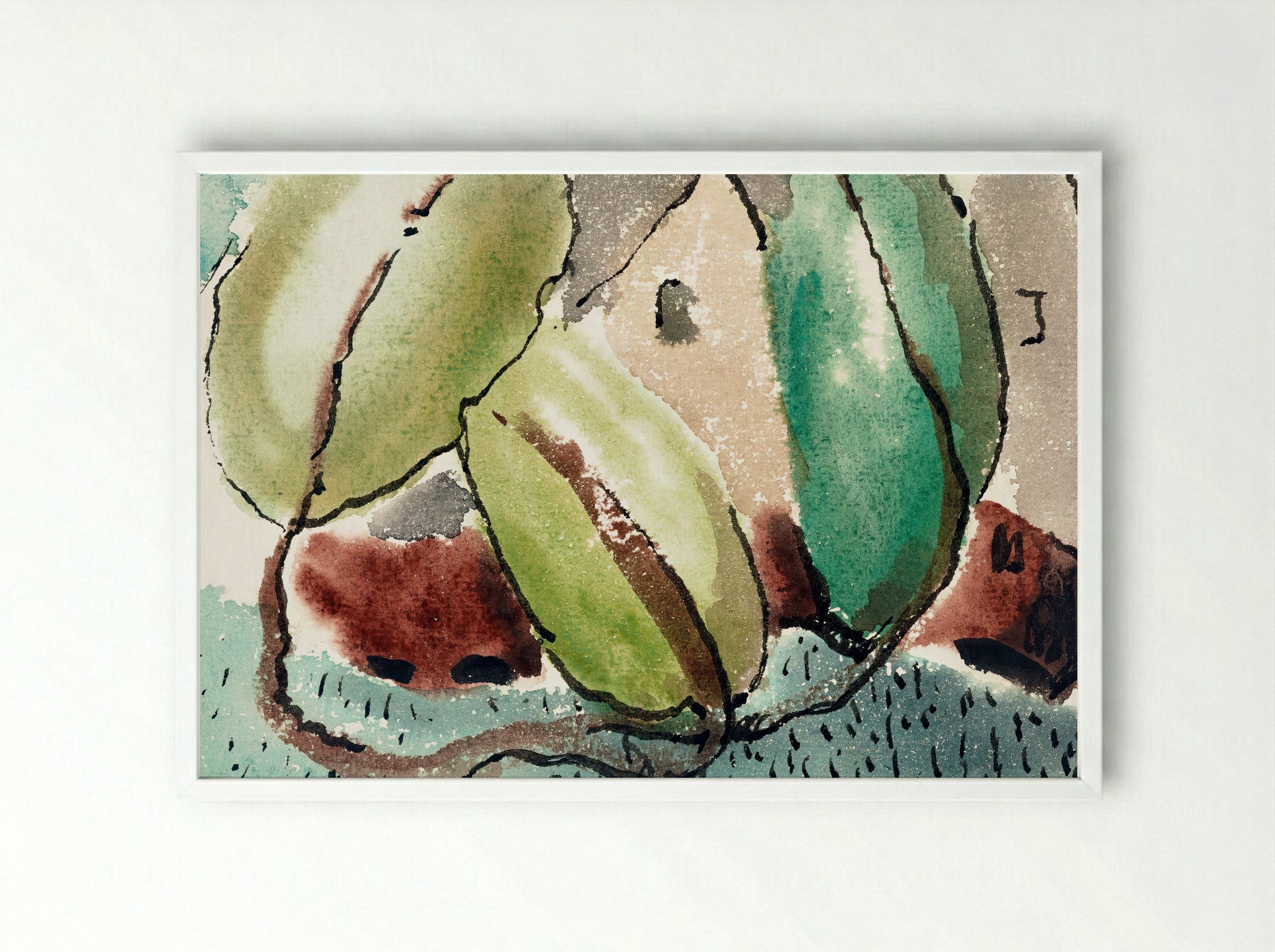 Dove's House with Trees - Arthur Dove - Framed Print White