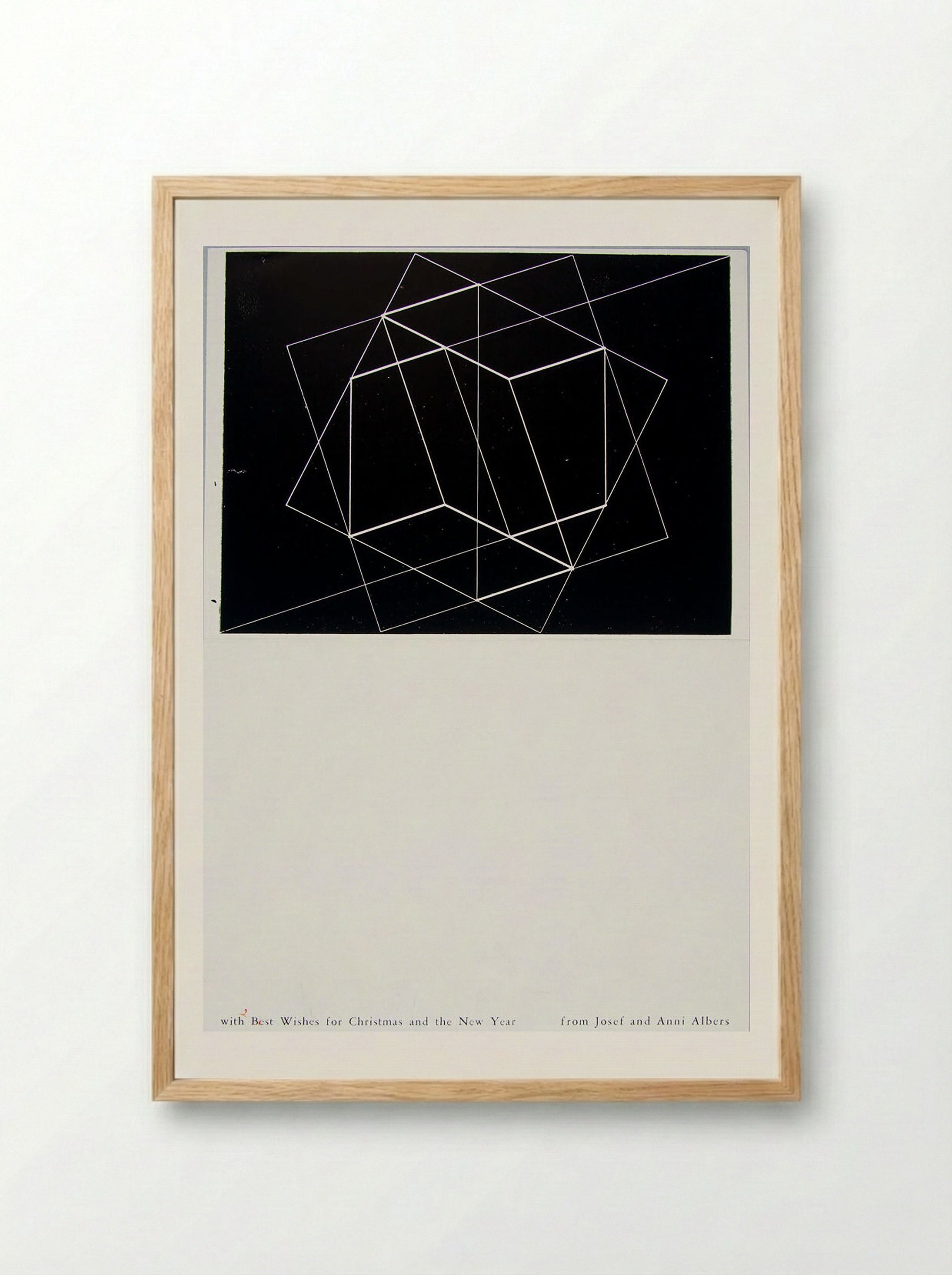 Geometric Abstraction (Christmas Card Design) - Josef Albers - Framed Print Wood