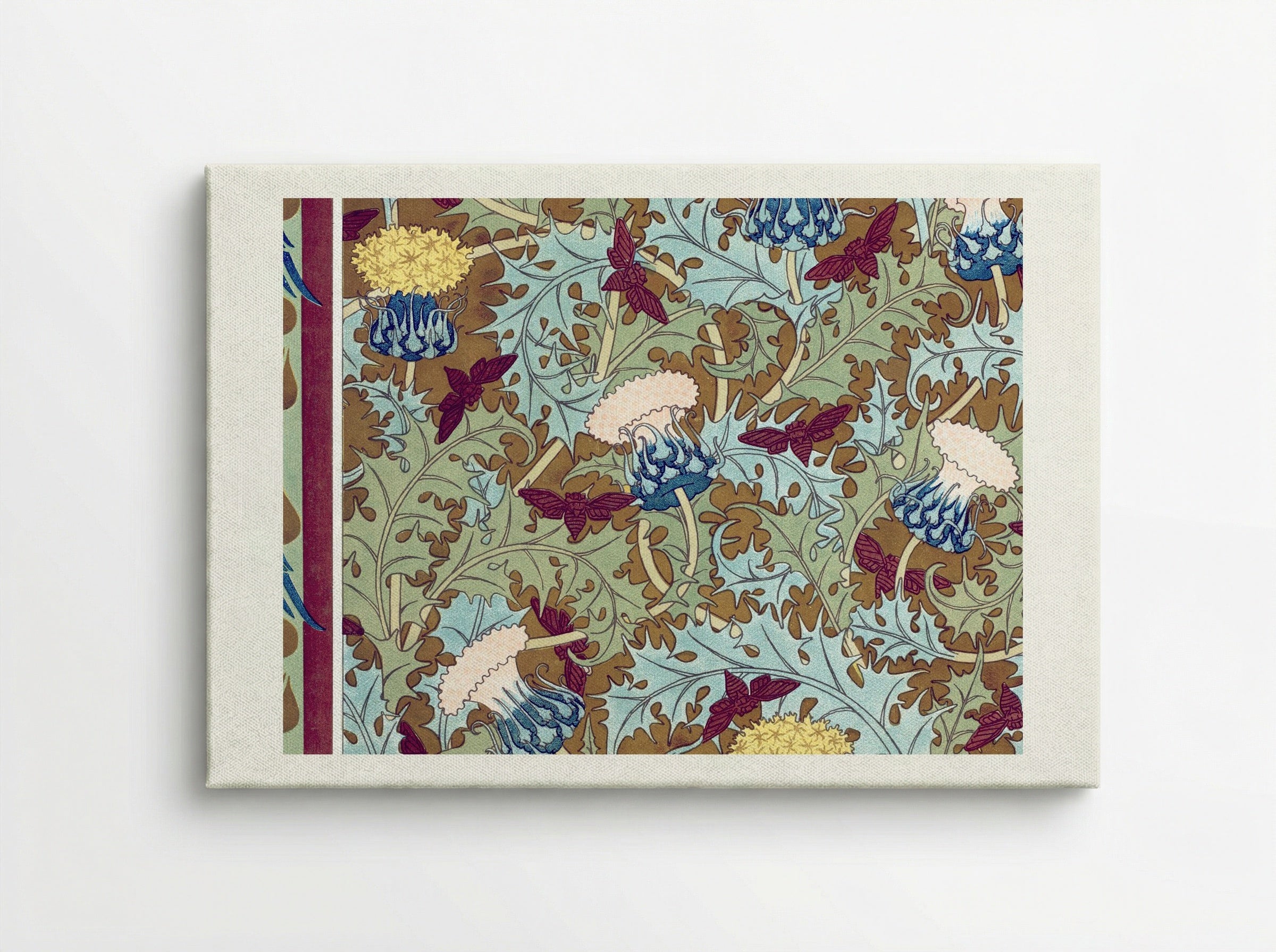 Corbeaux, Cigales et Chardons (Textile Design) - Maurice Pillard Verneuil - Canvas