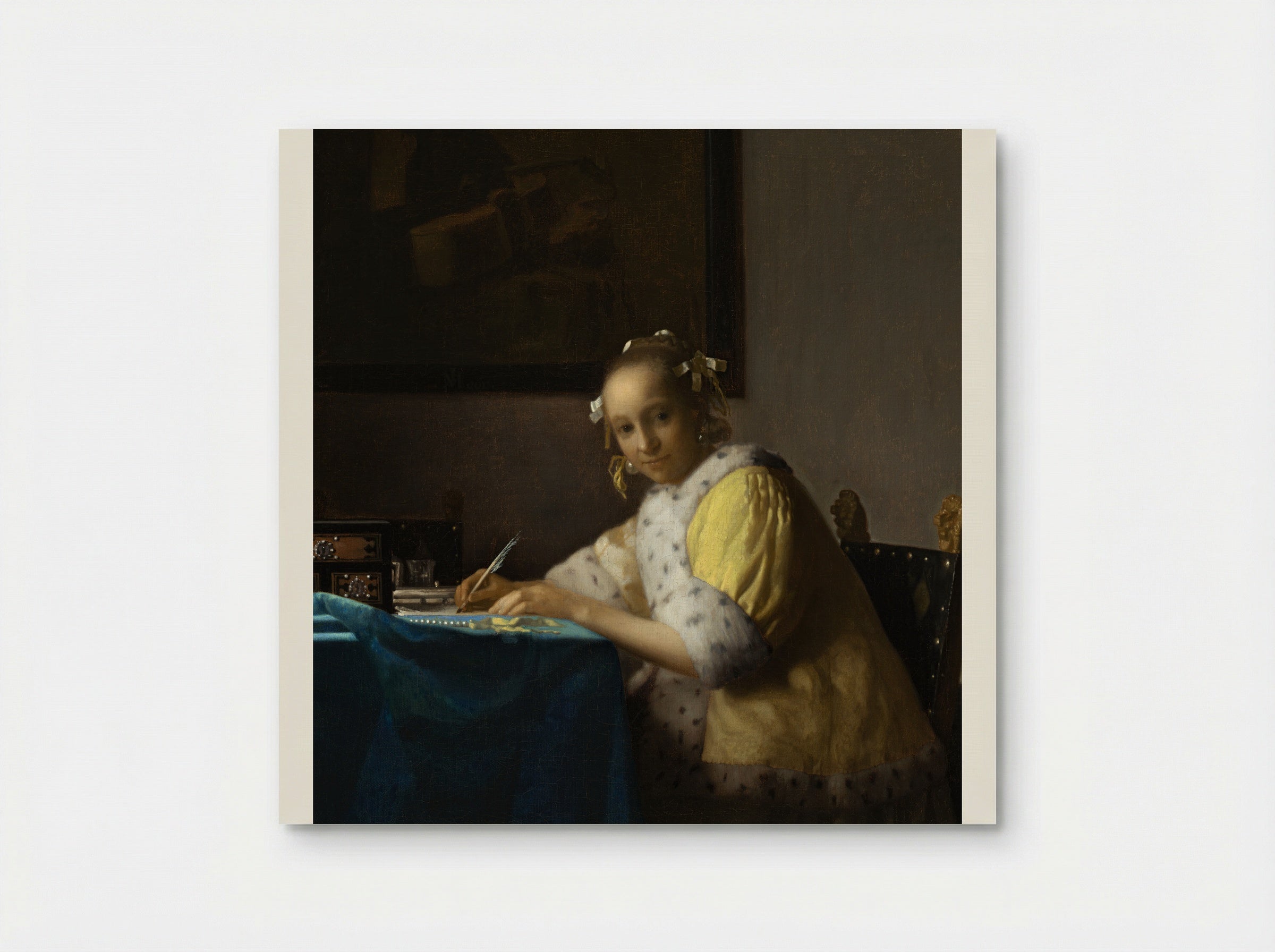 A Lady Writing a Letter - Johannes Vermeer - Poster