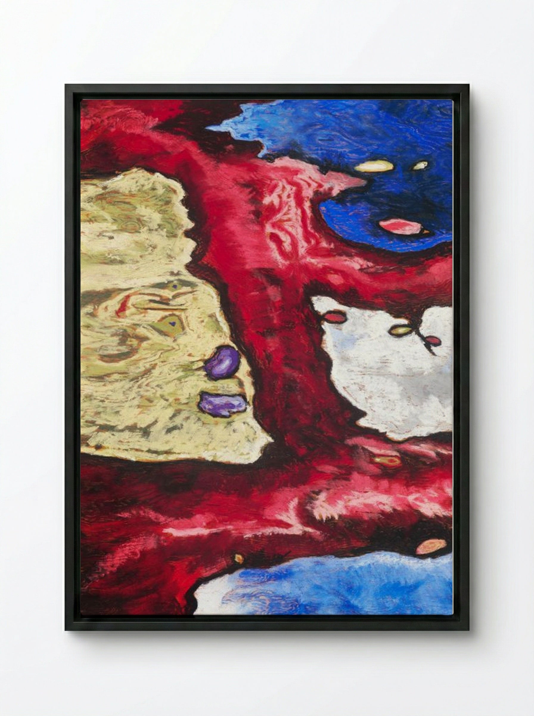 Tree Forms and Water - Arthur Dove - Framed Canvas Black