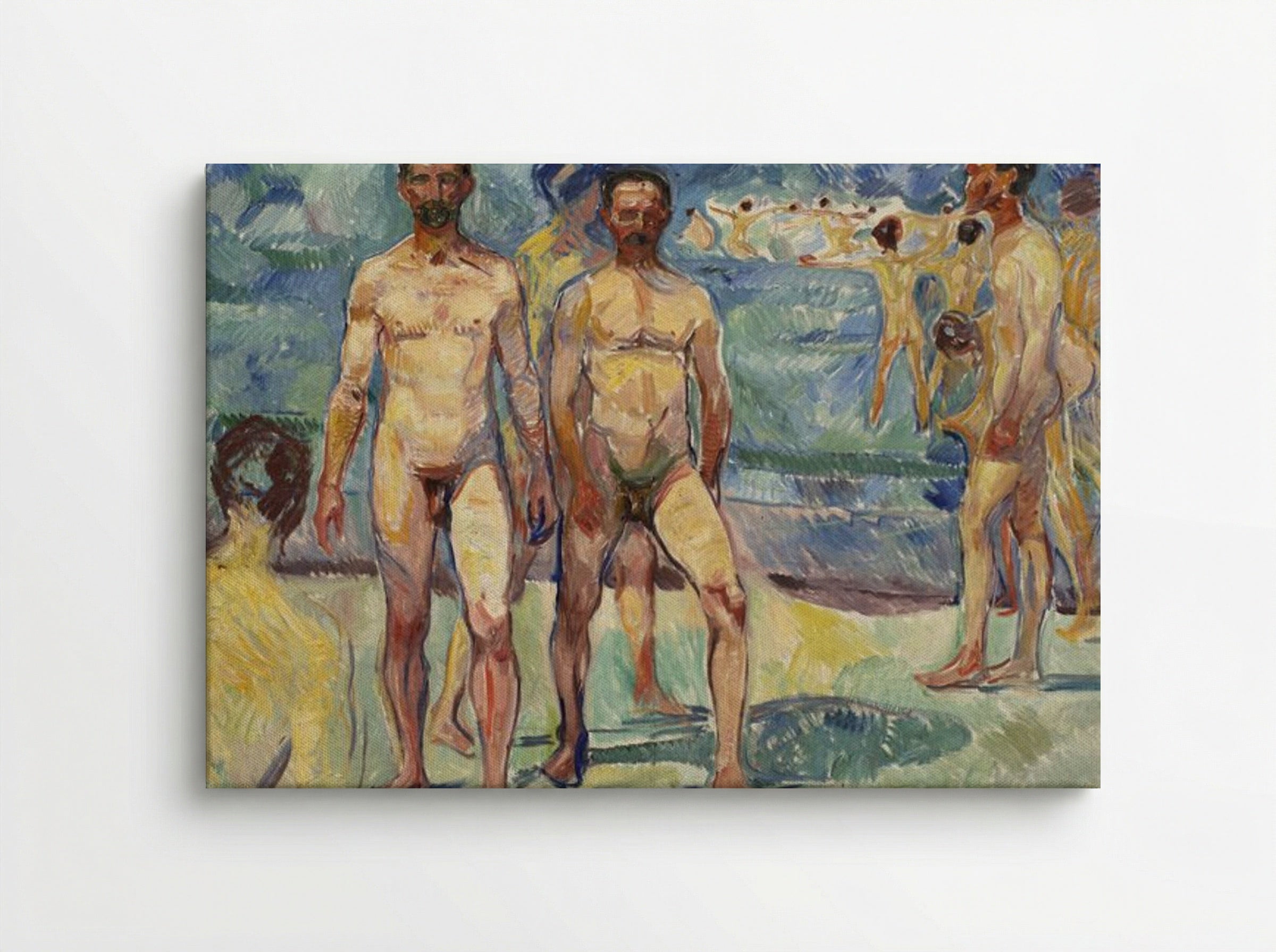 Bathing Men (Middle Age) - Edvard Munch - Canvas