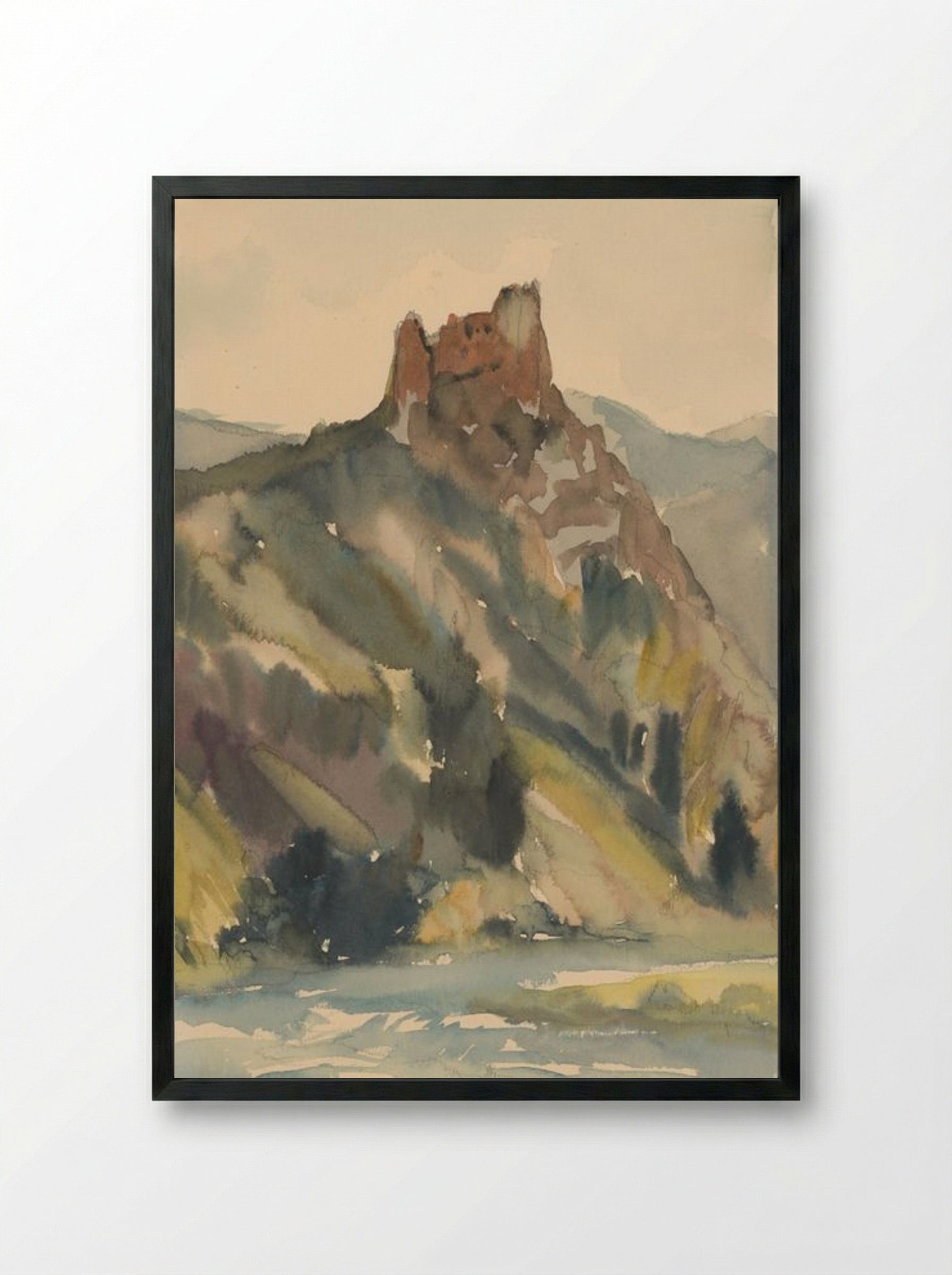 Old Castle - Zolo Palugyay - Framed Print Black