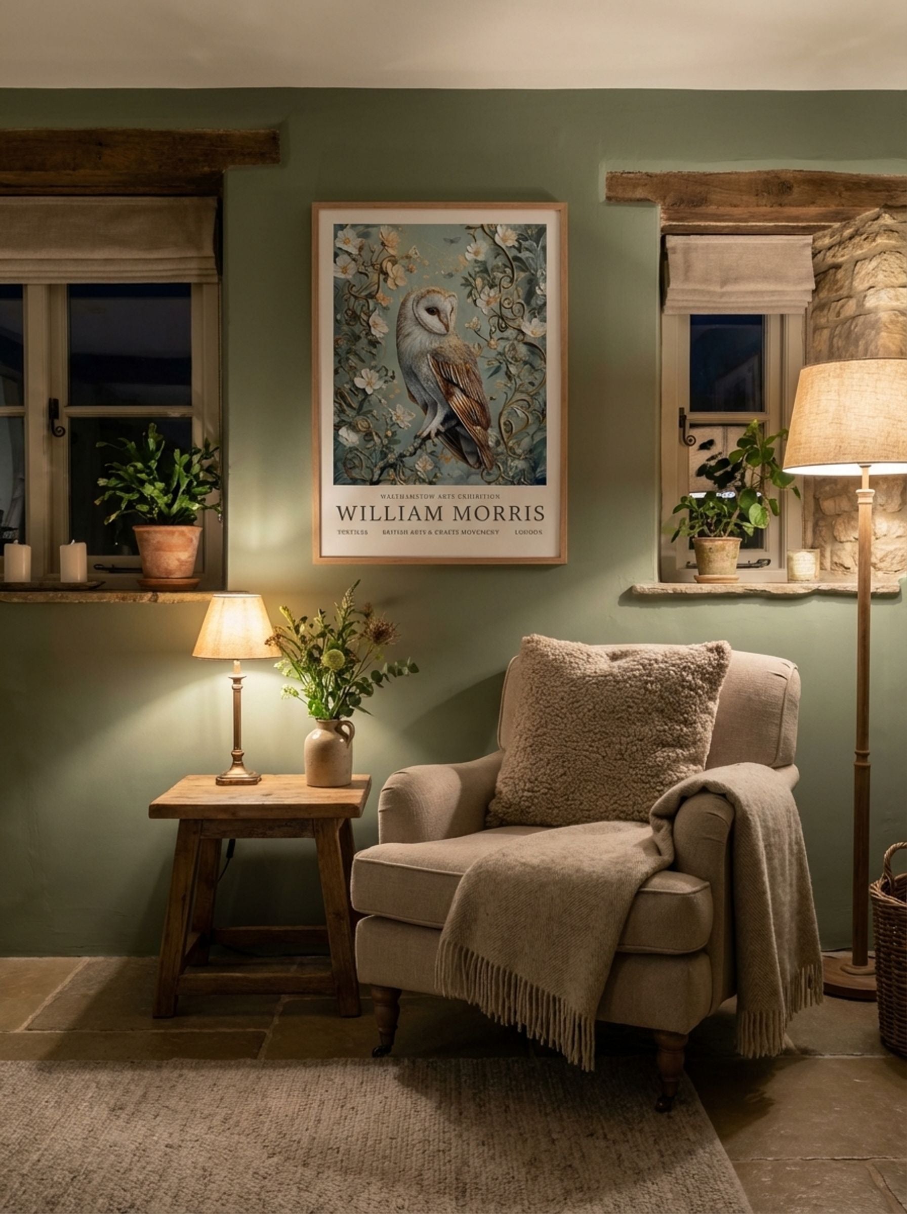 Barn Owl Whispering Wings - William Morris - Lifestyle