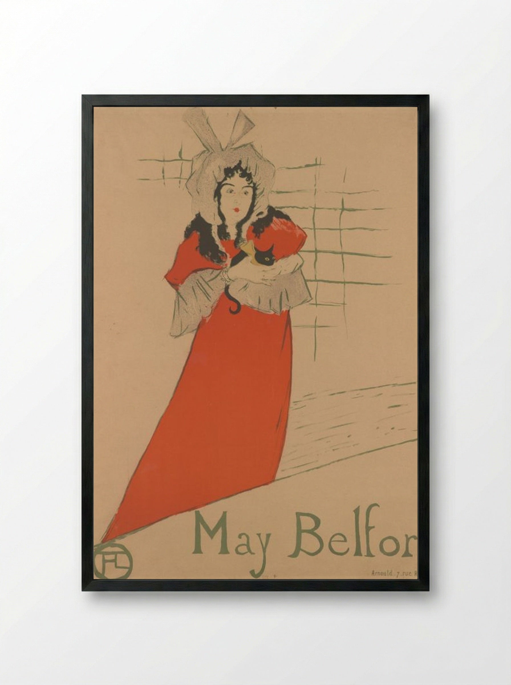 May Belfort - Henri de Toulouse-Lautrec - Framed Print Black