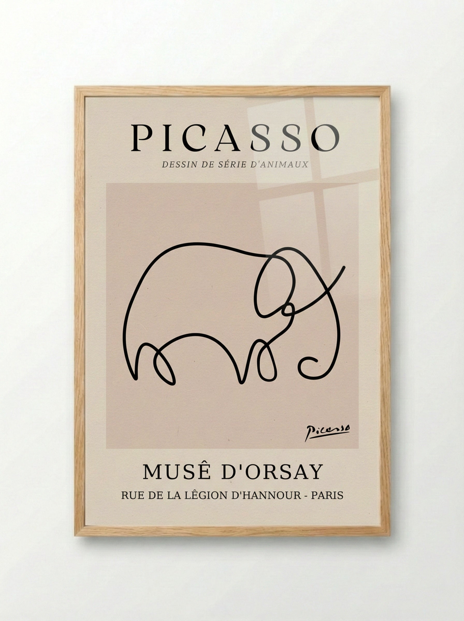 Elephant - Pablo Picasso - Framed Print Wood