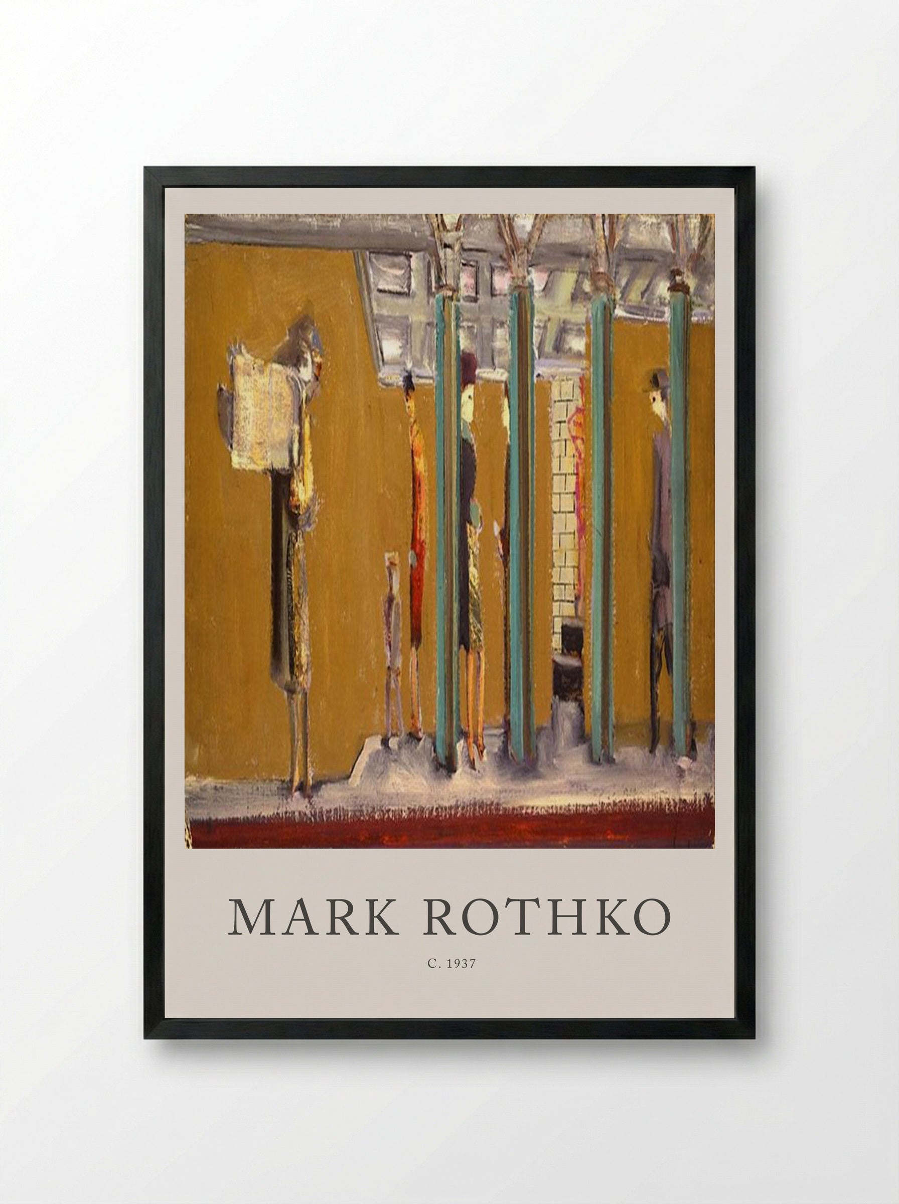 Untitled (Subway Scene) - Mark Rothko - Framed Print Black