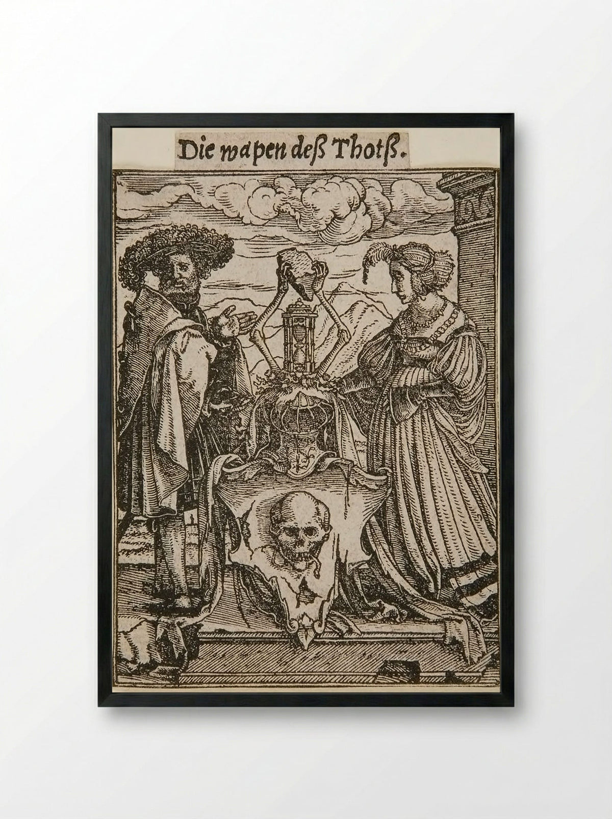 The Arms of Death - Hans Holbein the Younger - Framed Print Black