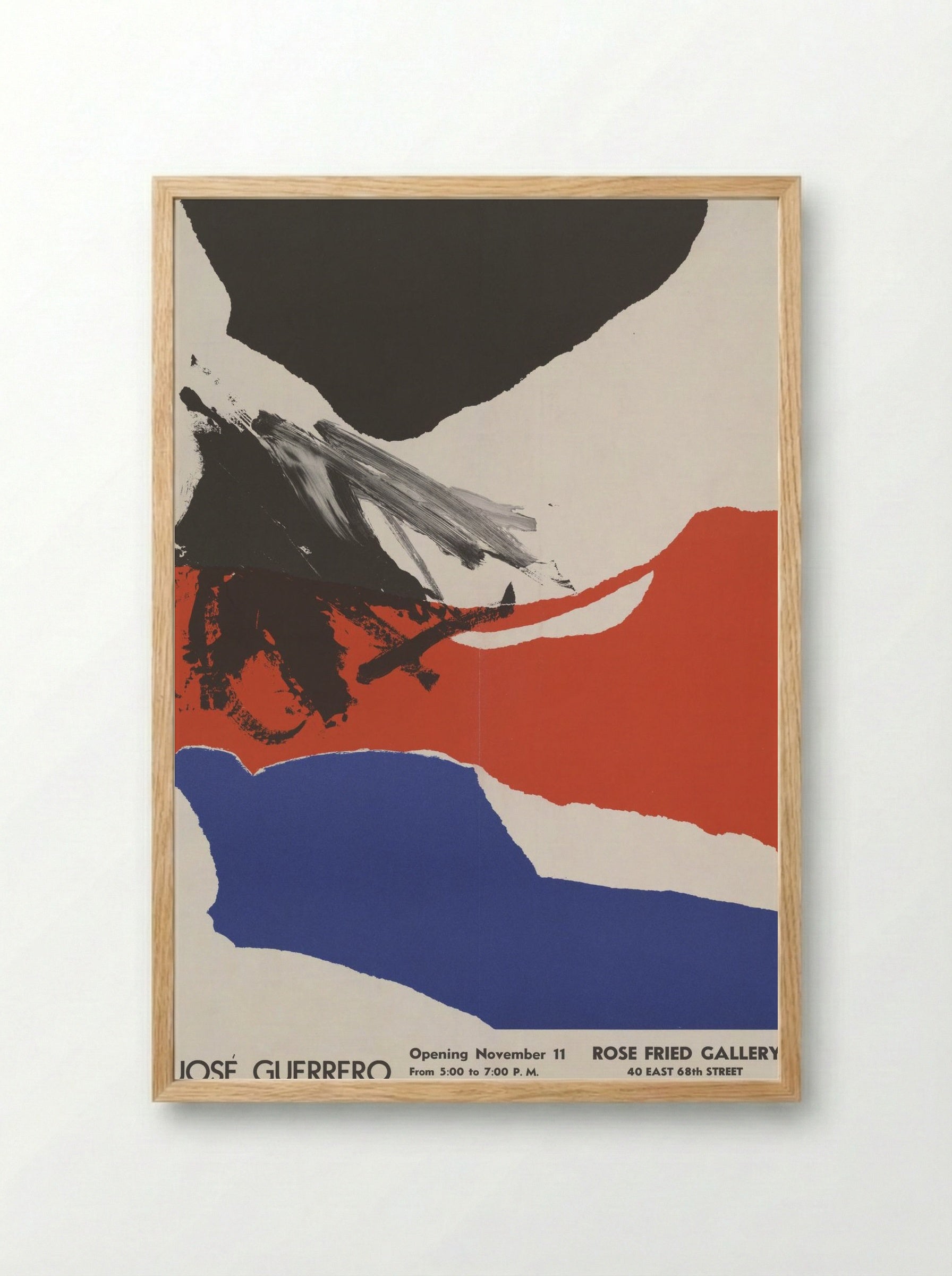 Rose Fried Gallery Exhibition Poster - José Guerrero - Framed Print Wood