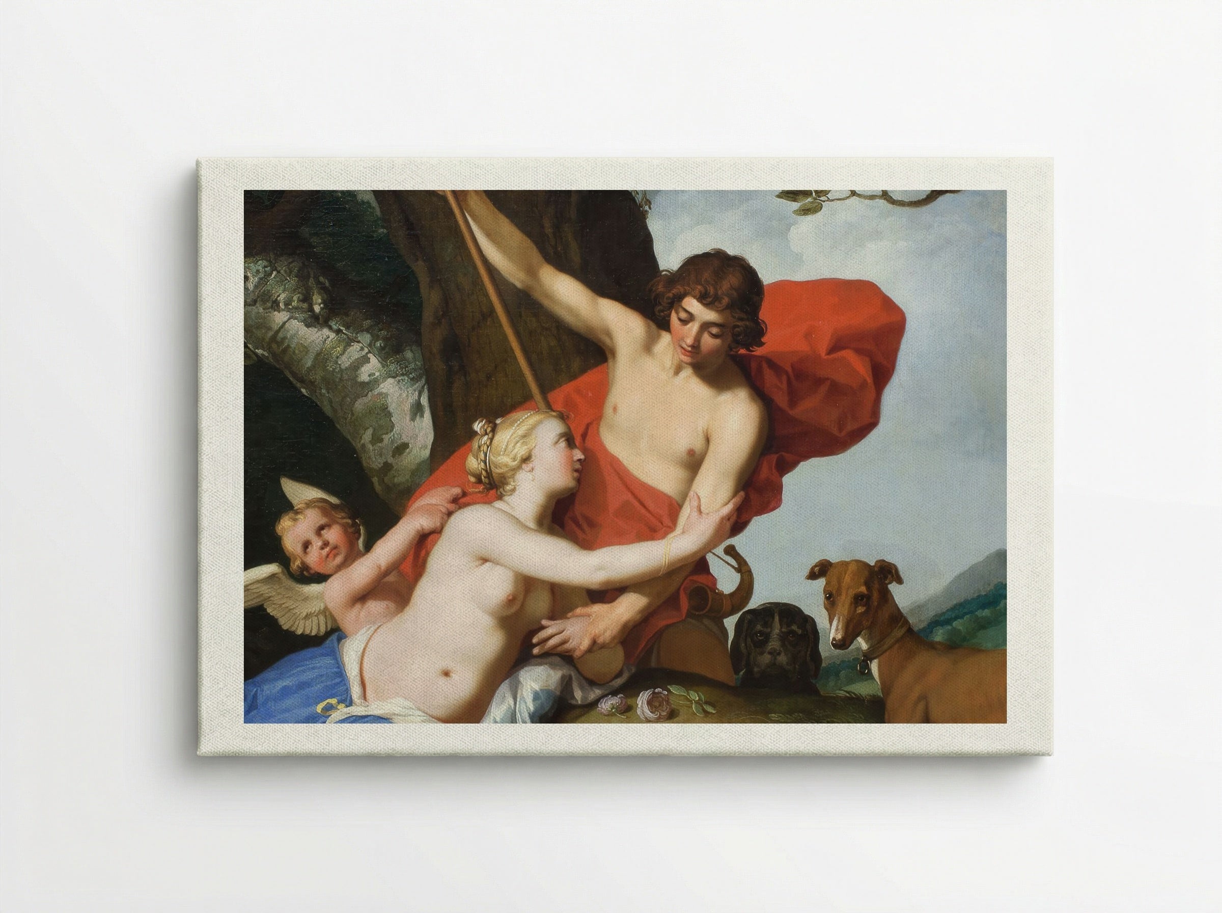 Venus and Adonis - Abraham Bloemaert - Canvas