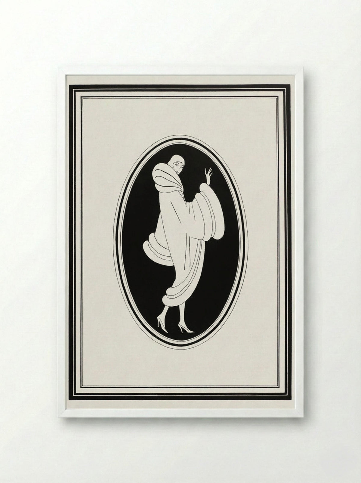 Advertisement for Brandt's Fur Coat - Fine Art Print - Framed Print White