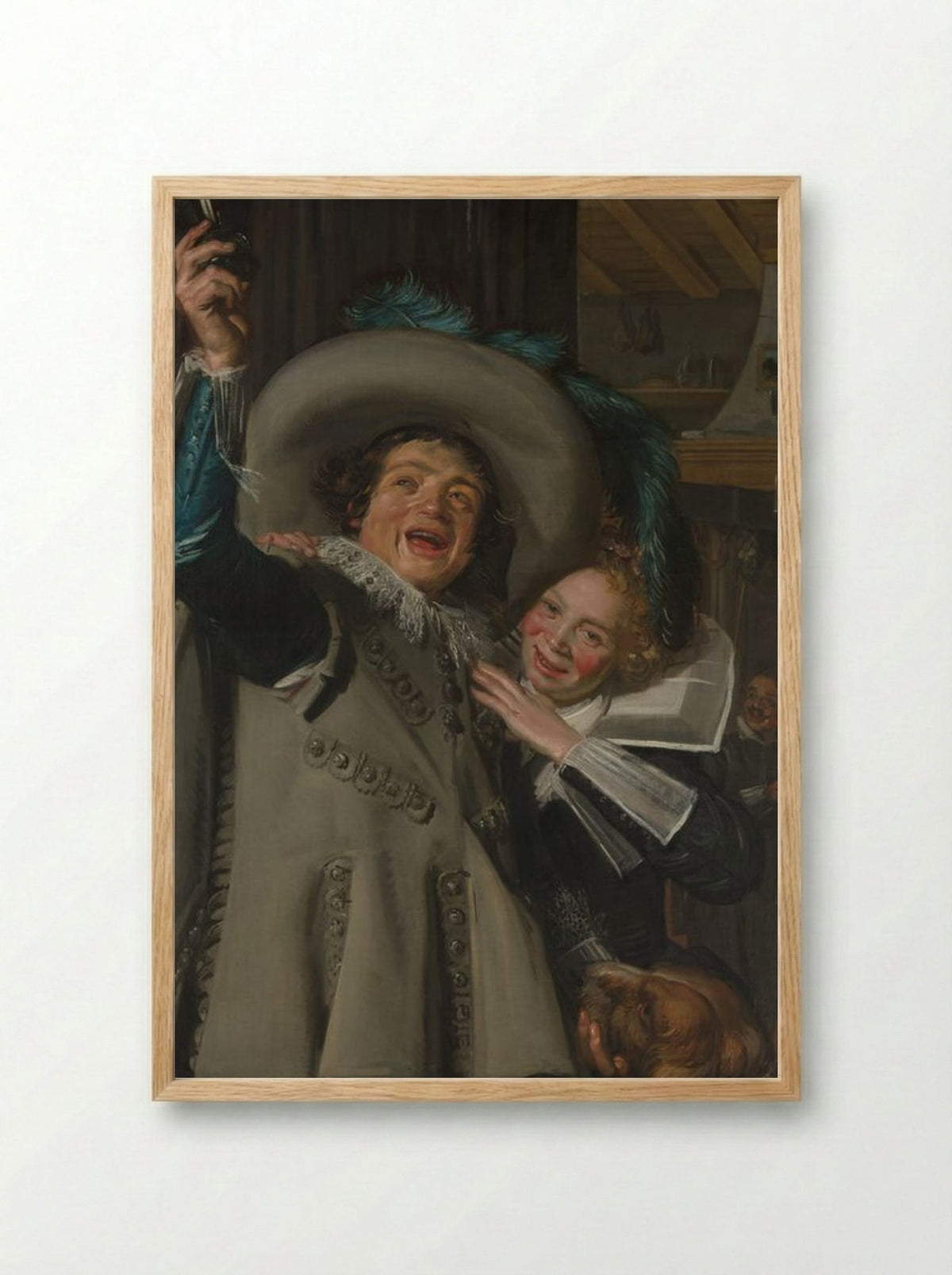Young Man and Woman in an Inn ('Yonker Ramp and his Sweetheart') - Frans Hals - Framed Print Wood