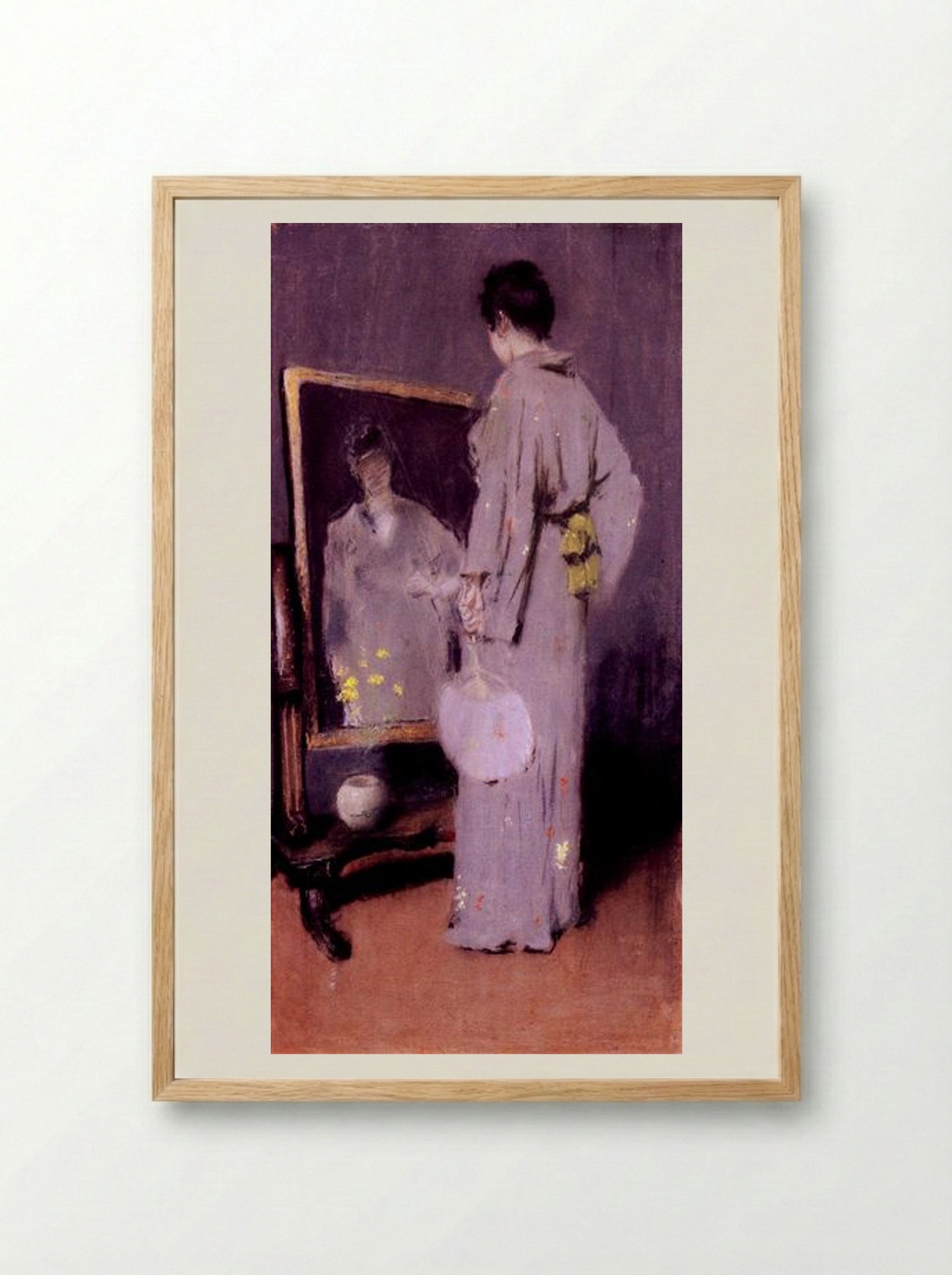 Making Her Toilet - William Merritt Chase - Framed Print Wood